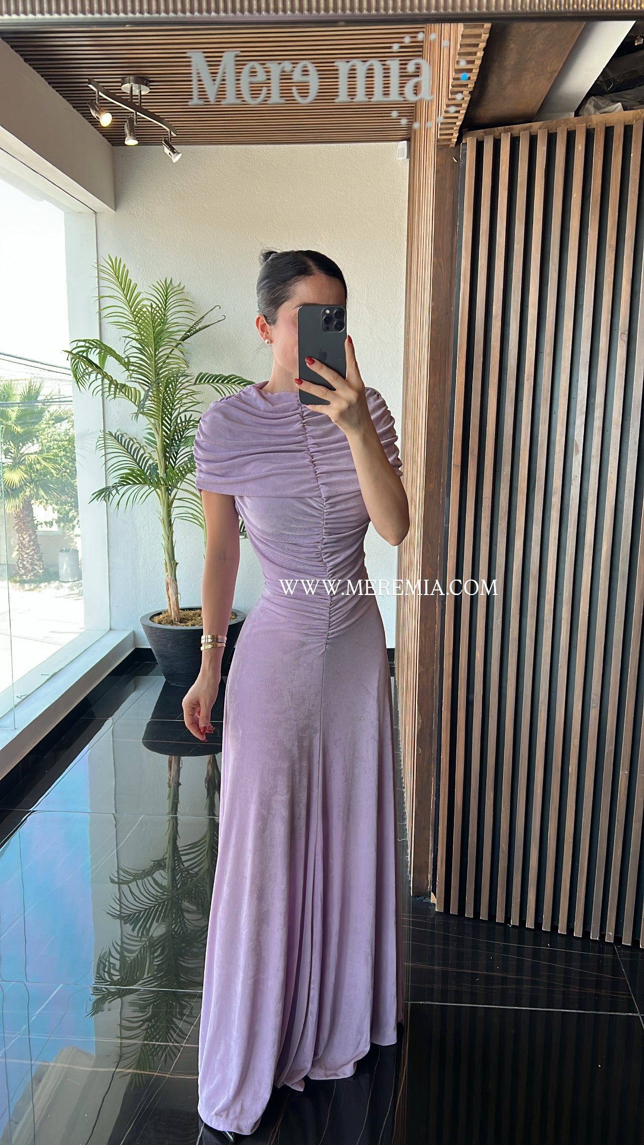 Vestido chal plisado cuello