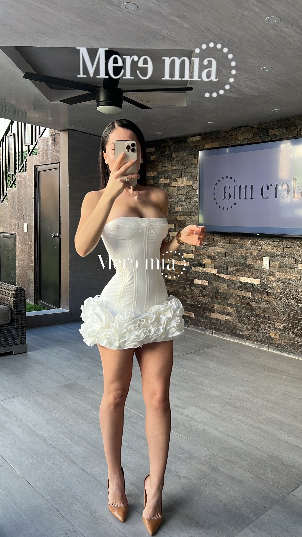 Vestido blanco flores ab