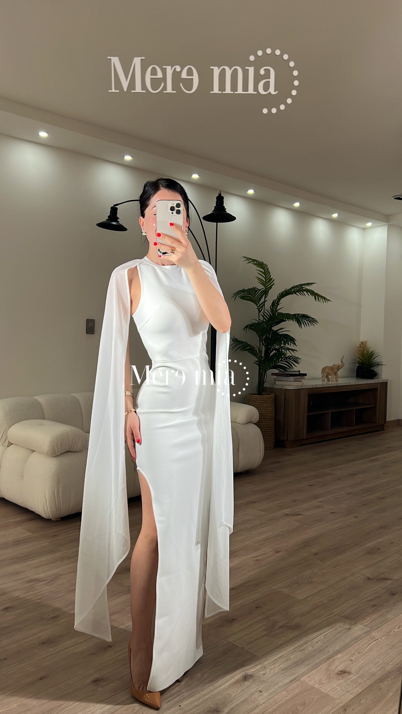 Vestido blanco mangas