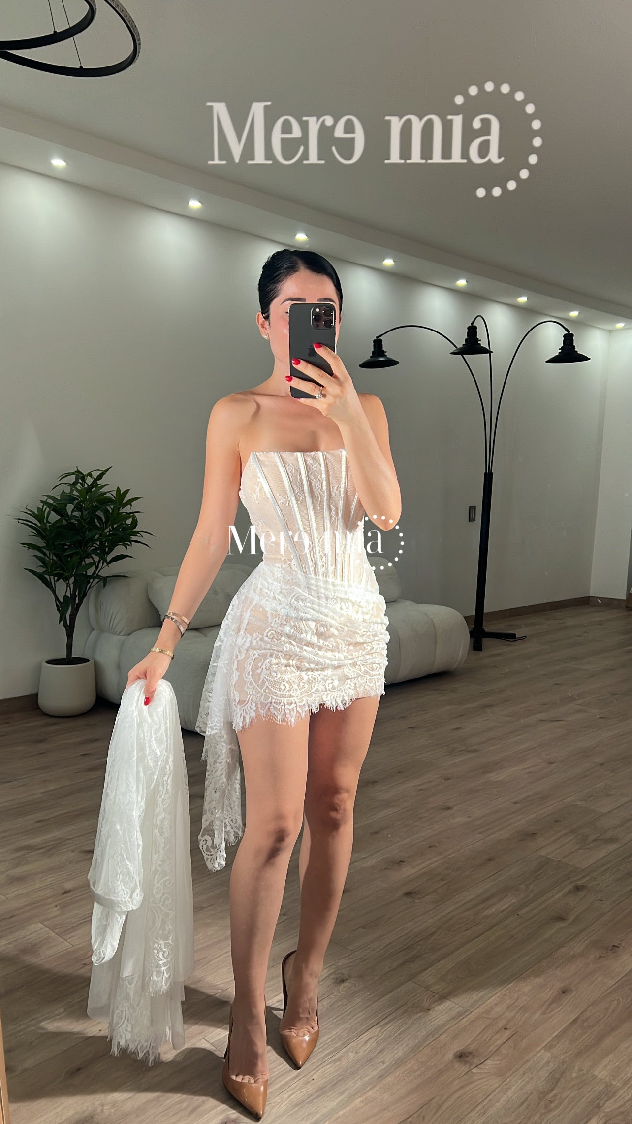 Vestido encaje largo