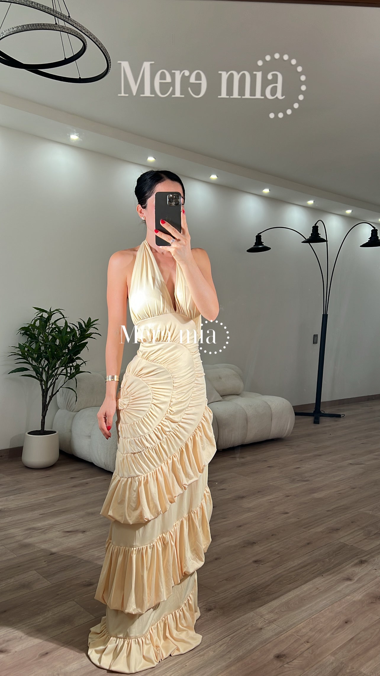 Vestido Olanes asimétrico