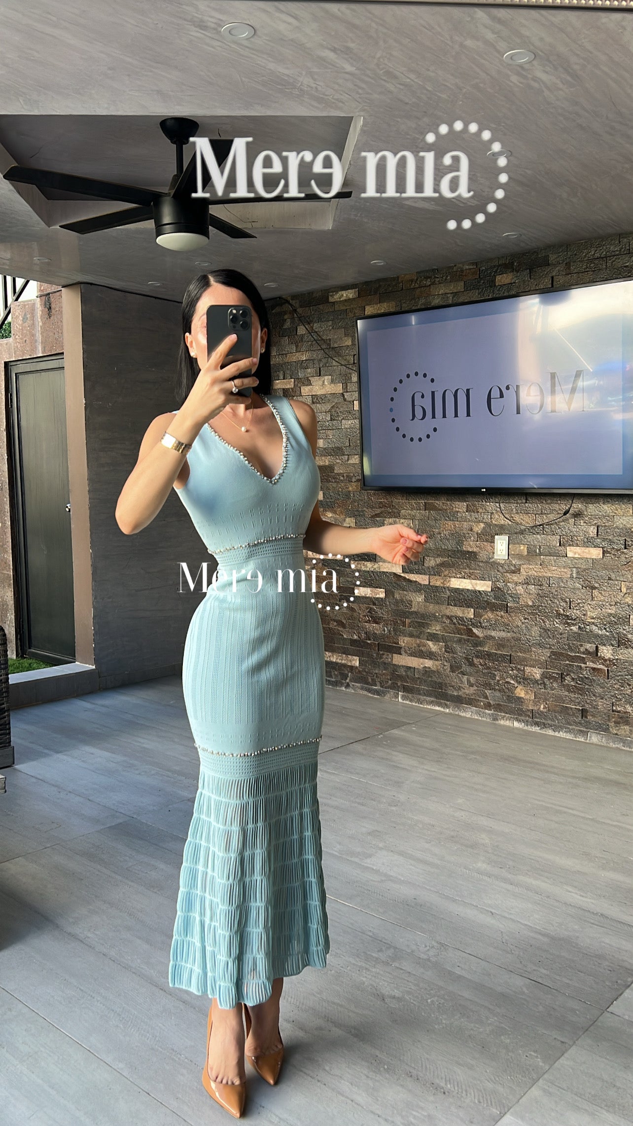 Vestido escote v
