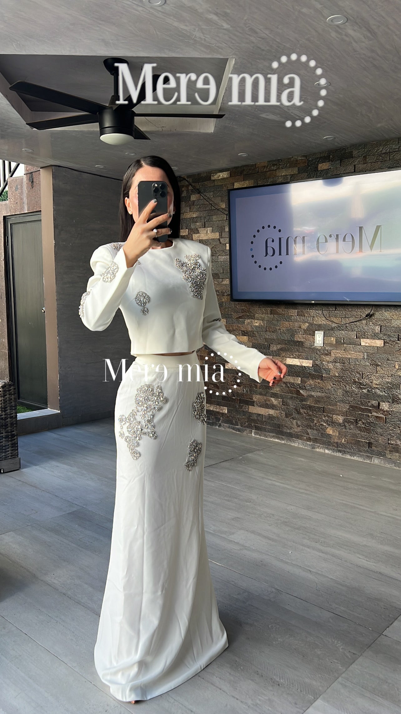 Conjunto blanco apl plata