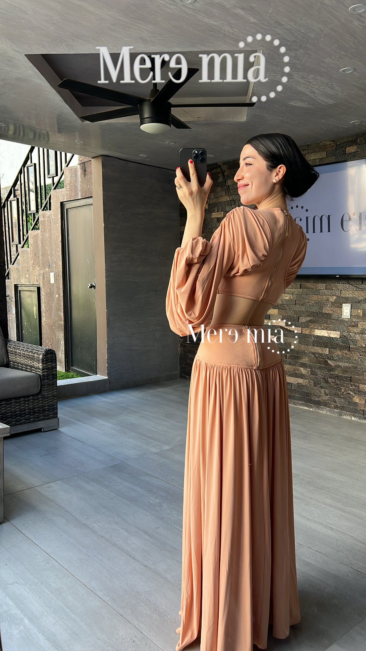 Conjunto plisado mangas bombachas