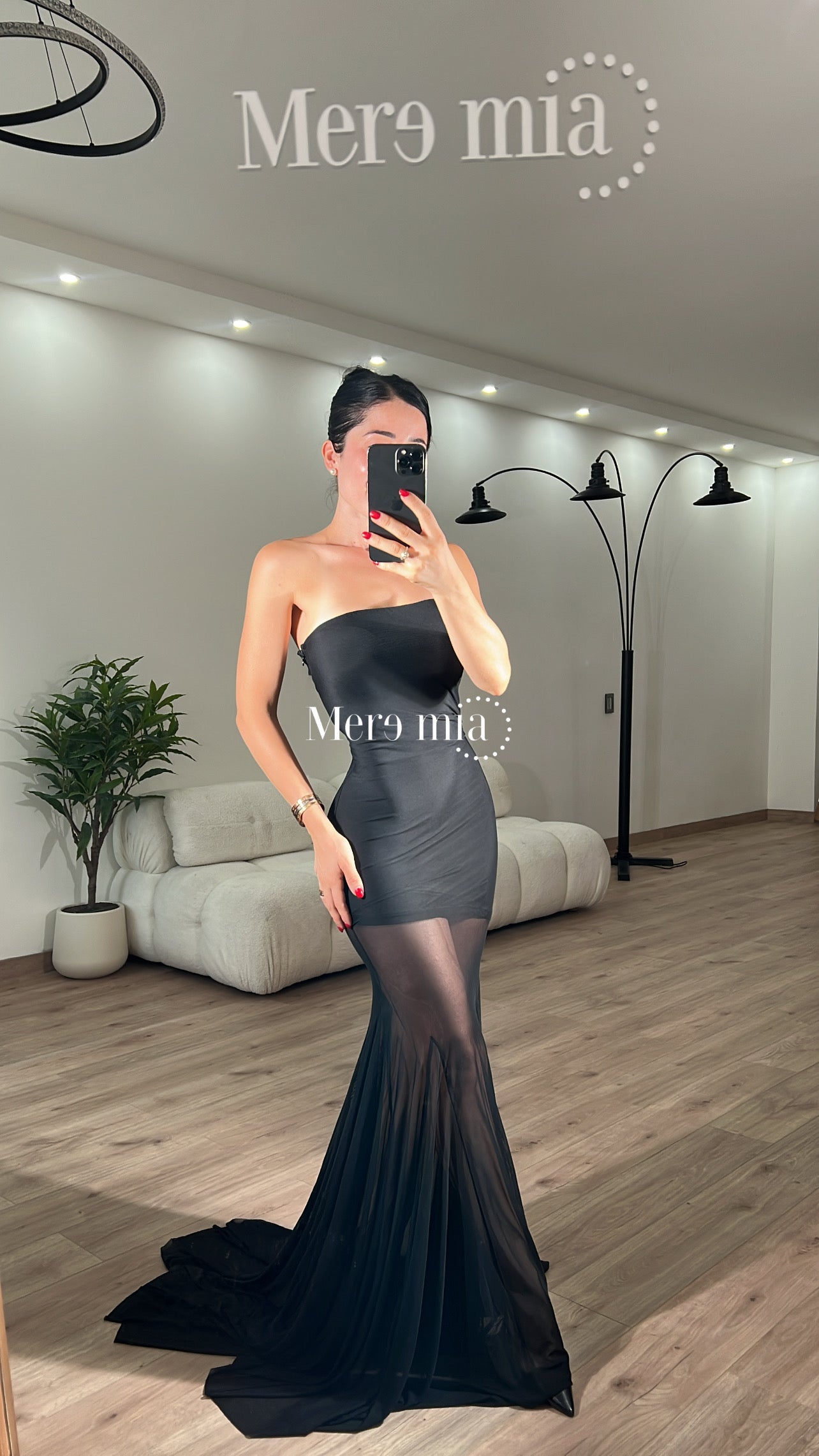 Vestido malla abajo
