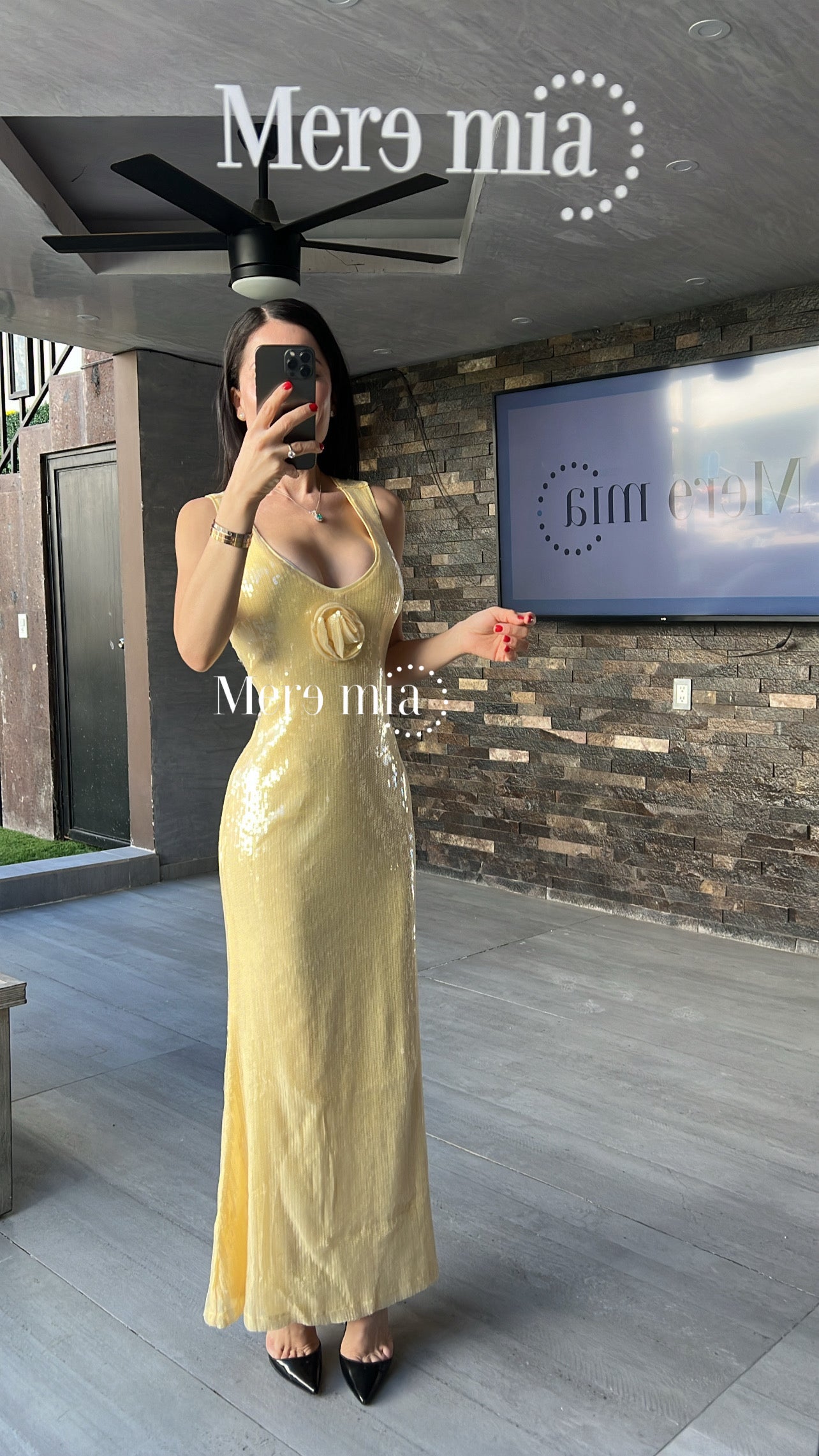 Vestido amarillo lent flor