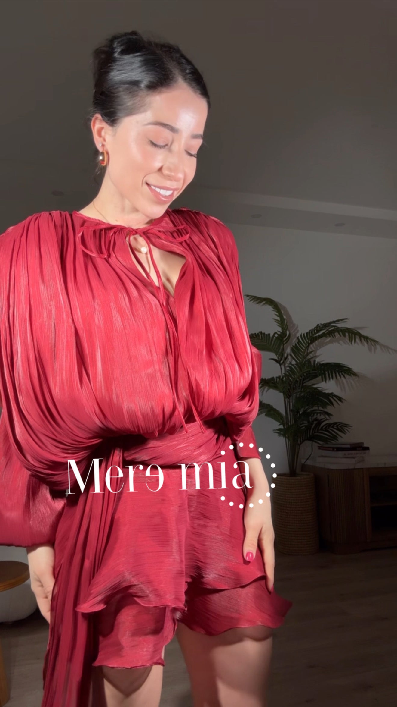 Vestido rojo olanes
