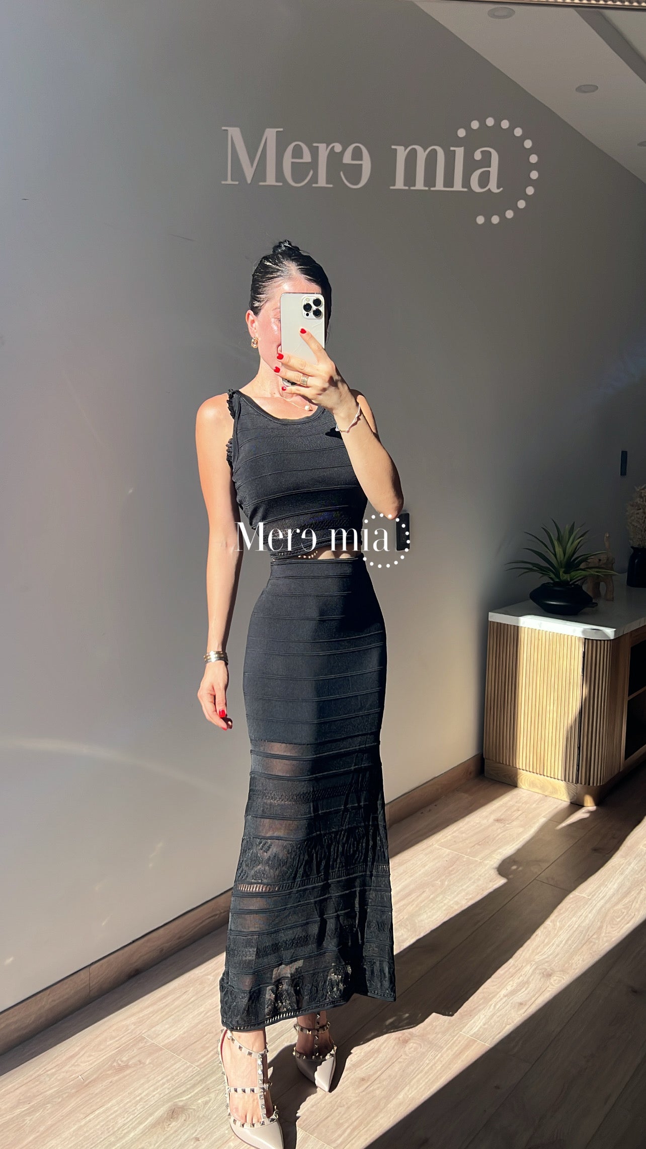 Conjunto negro knitted