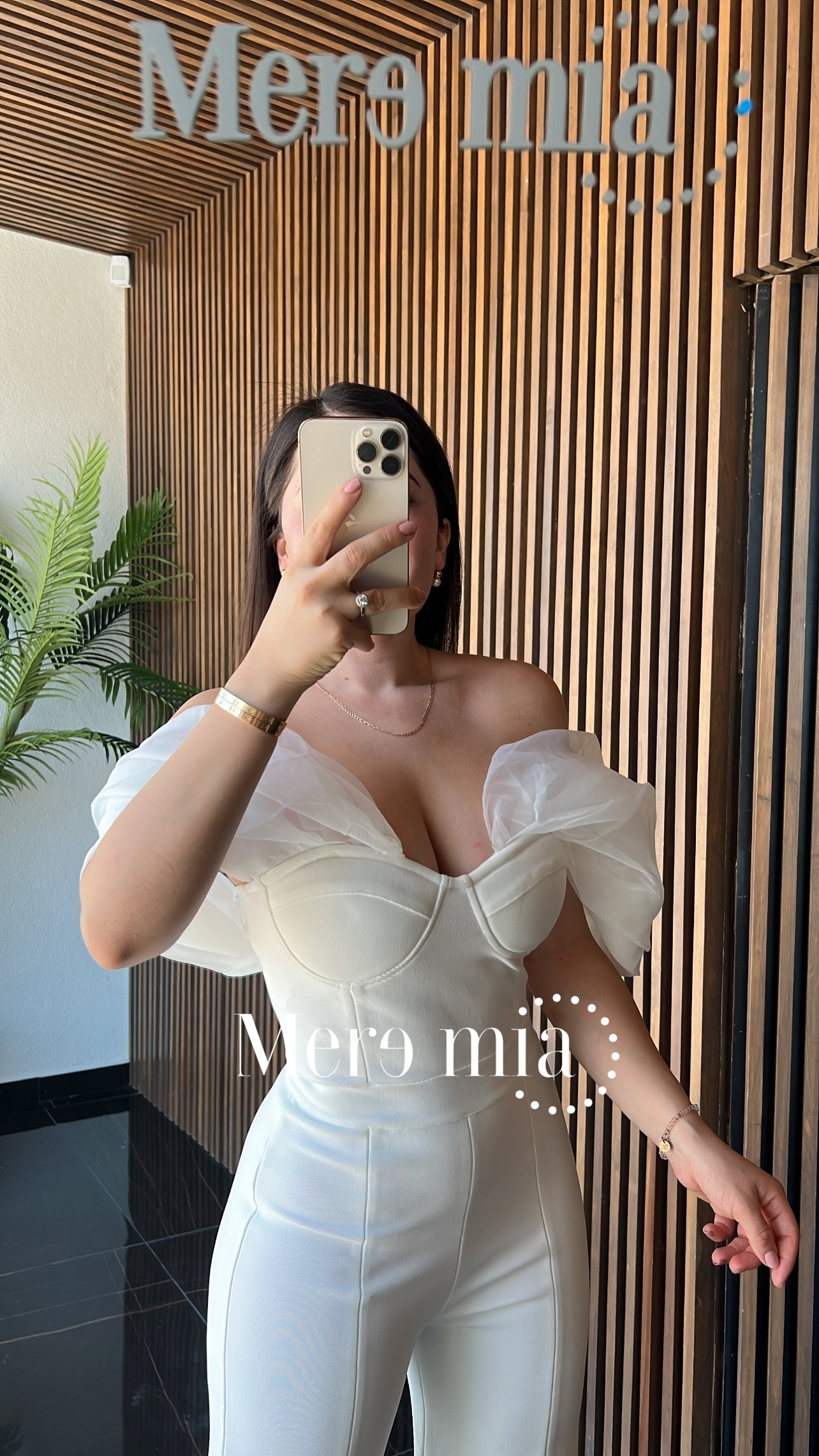 Jumpsuit blanco tul