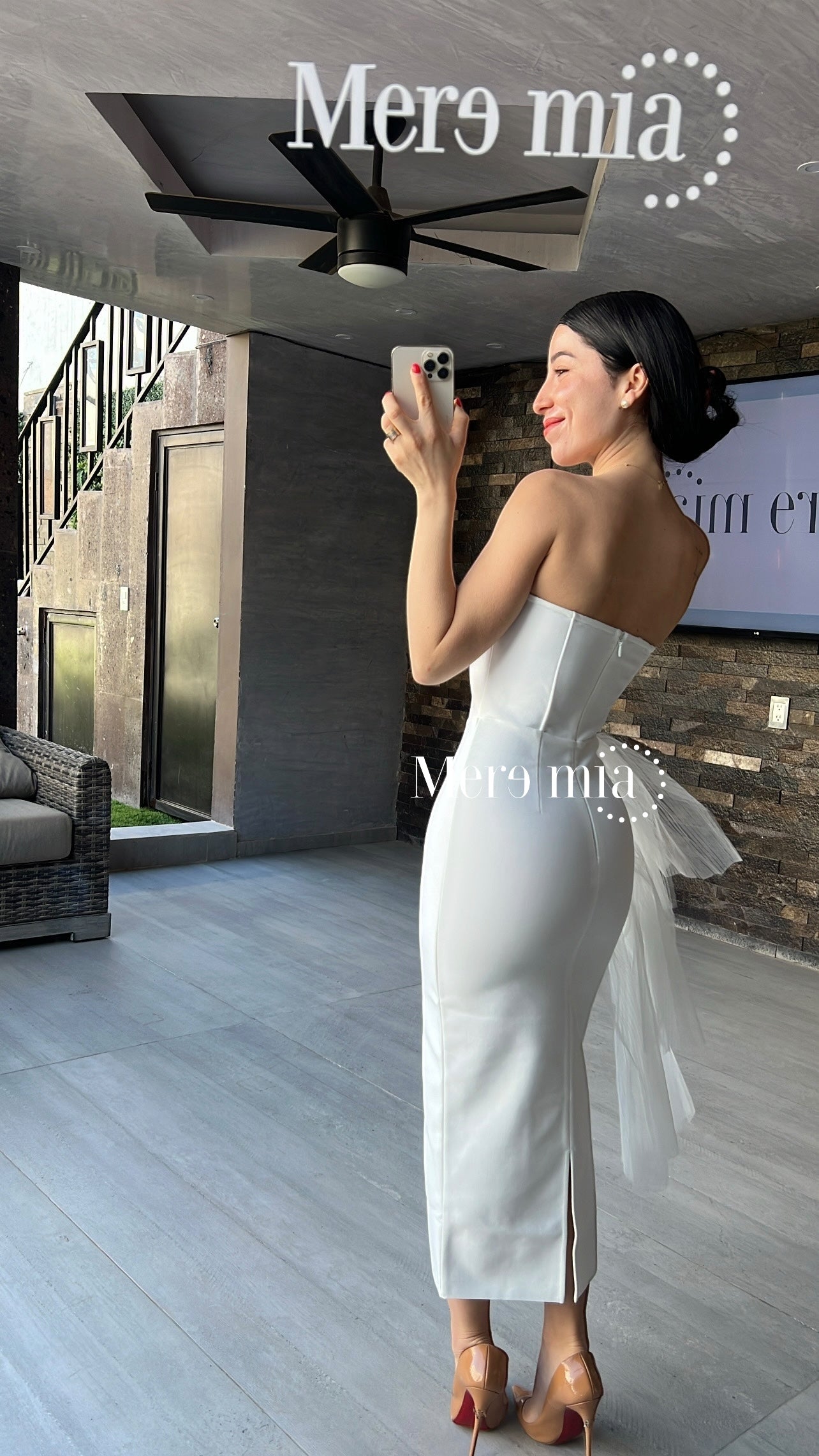 Vestido blanco strapples tul