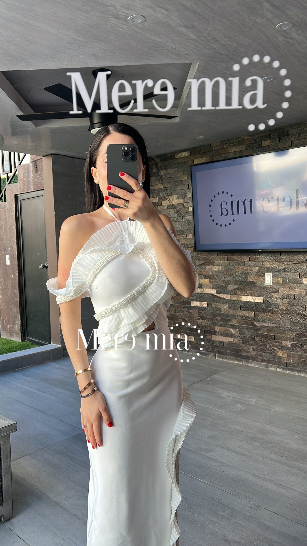 Vestido blanco corr largo