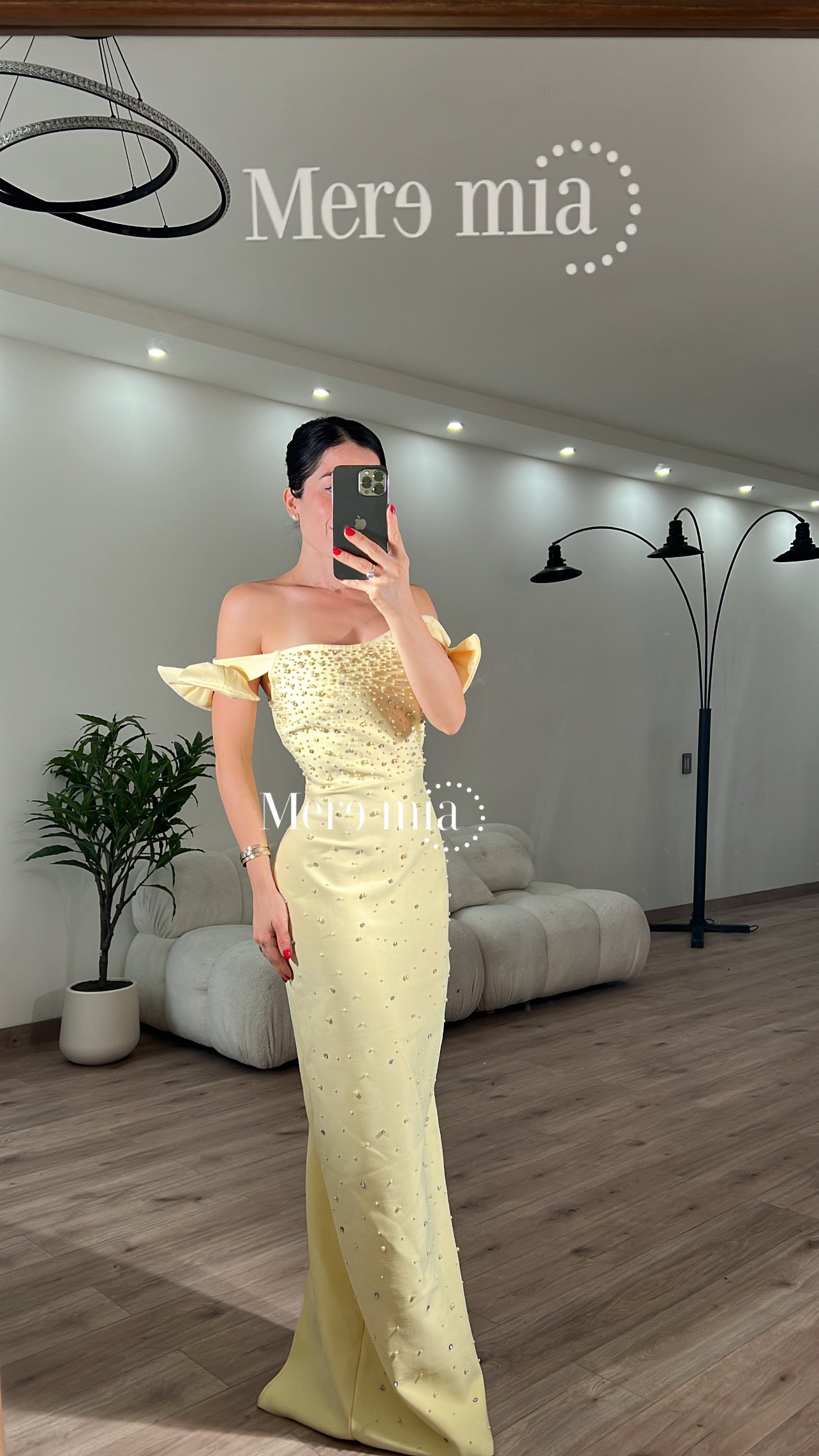 Vestido moños perlas