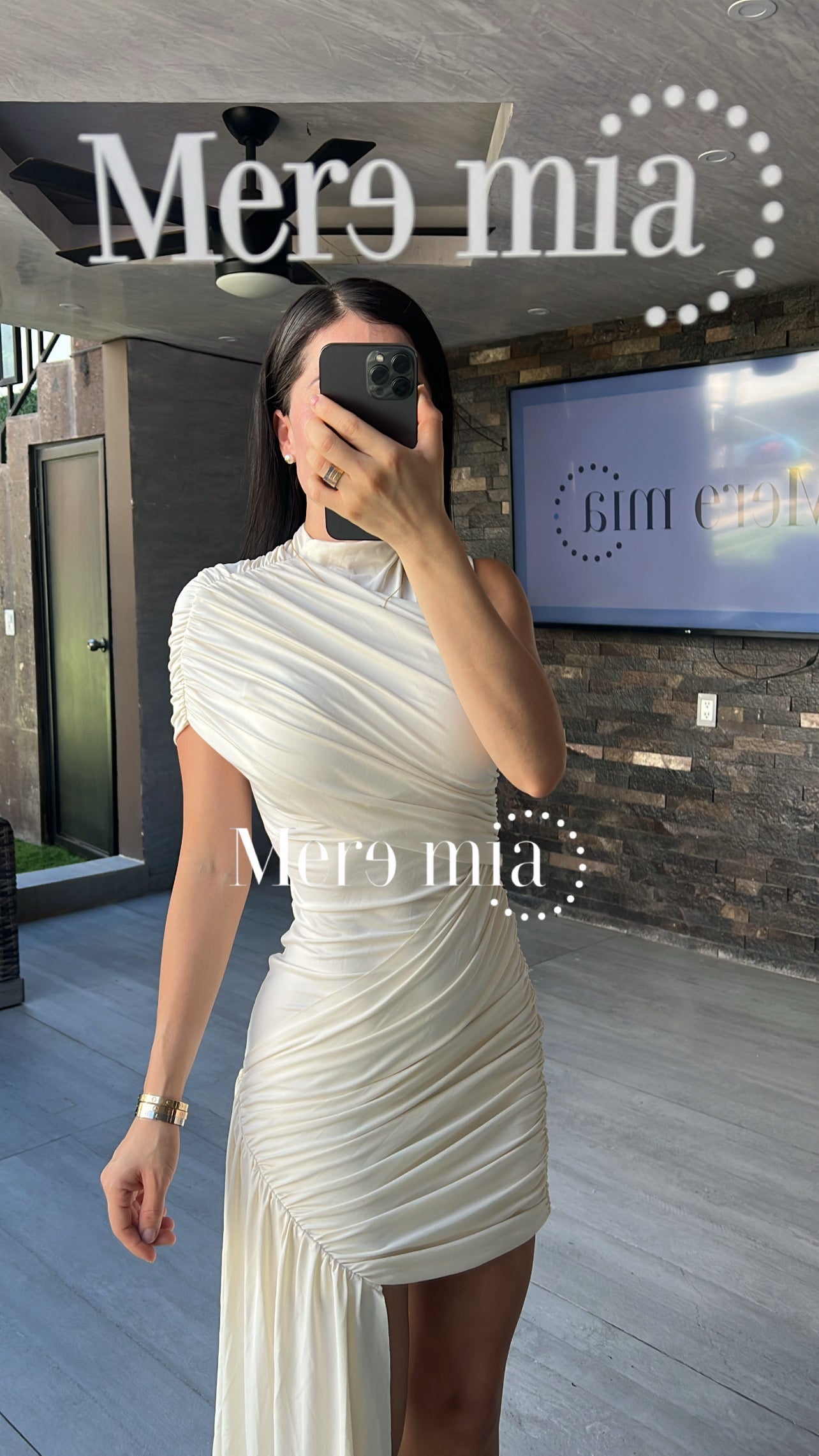 Vestido cruzado estola