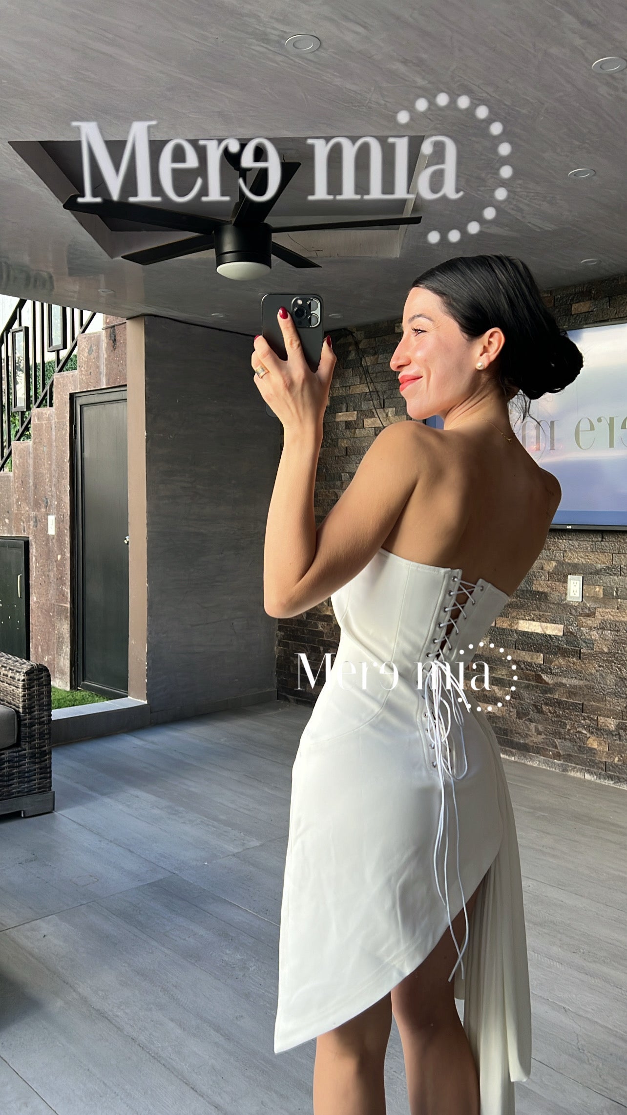 Vestido blanco strapp plisado