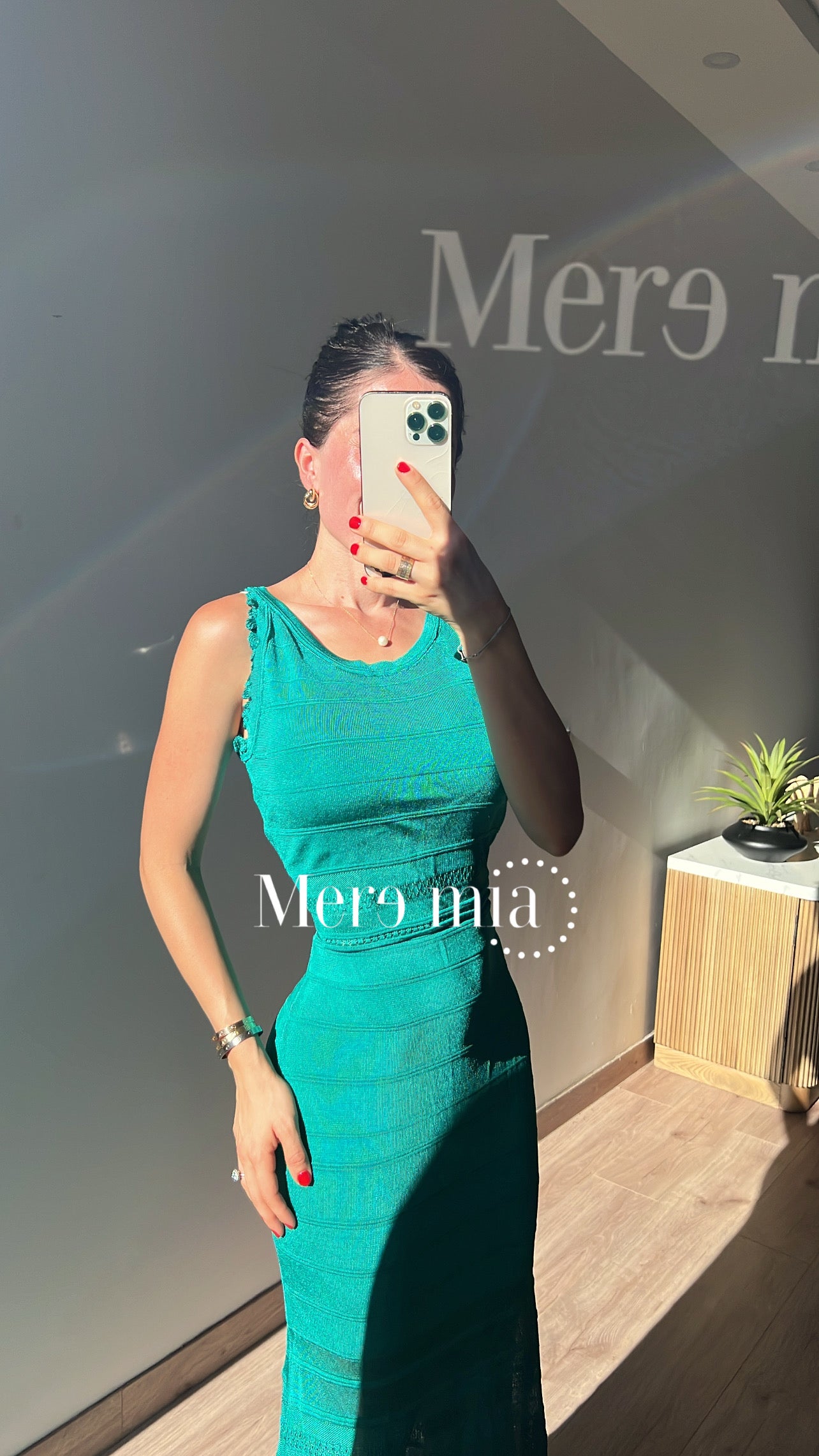 Conjunto verde knitted