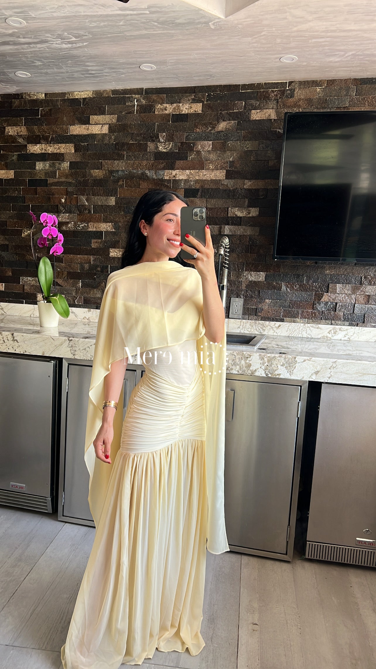 Vestido bardot plisado malla