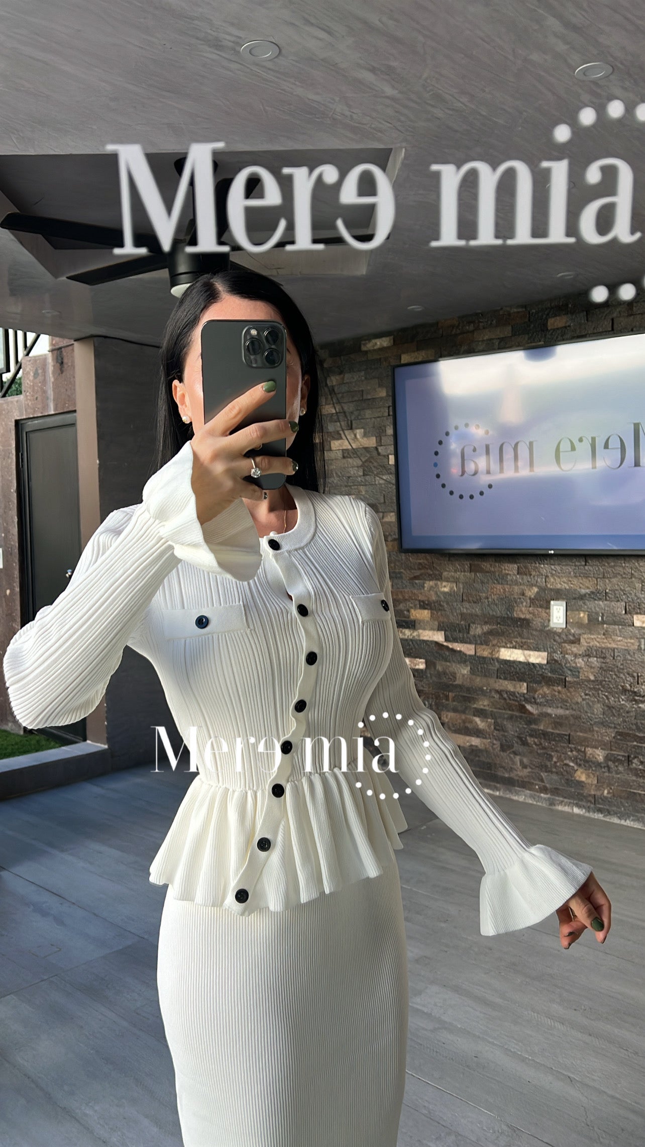 Conjunto blanco olanes asim