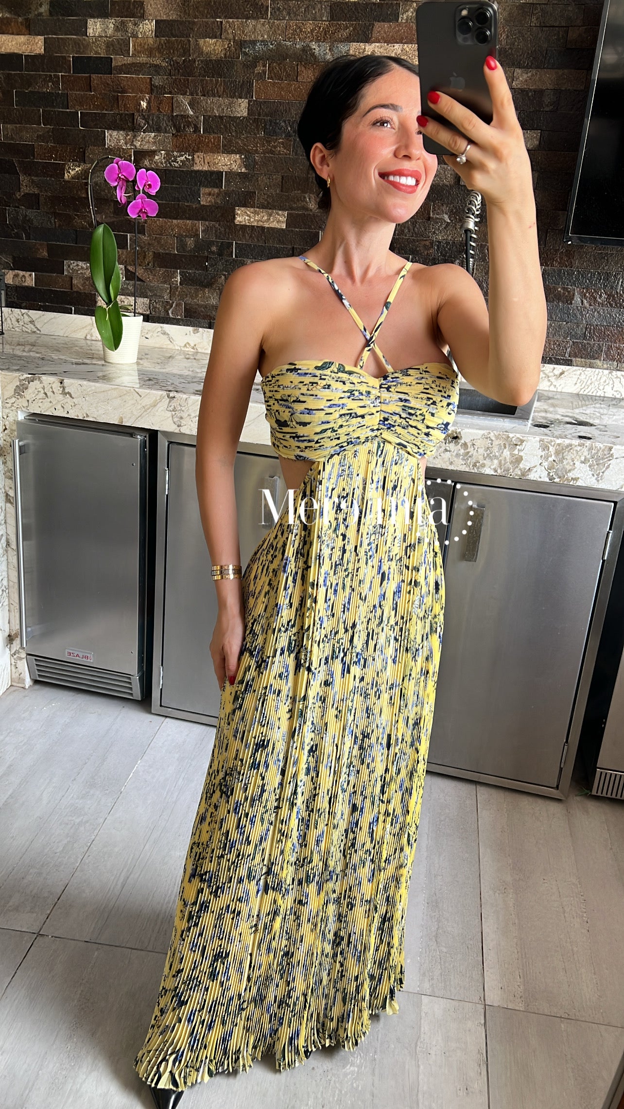 Vestido flores amarillo