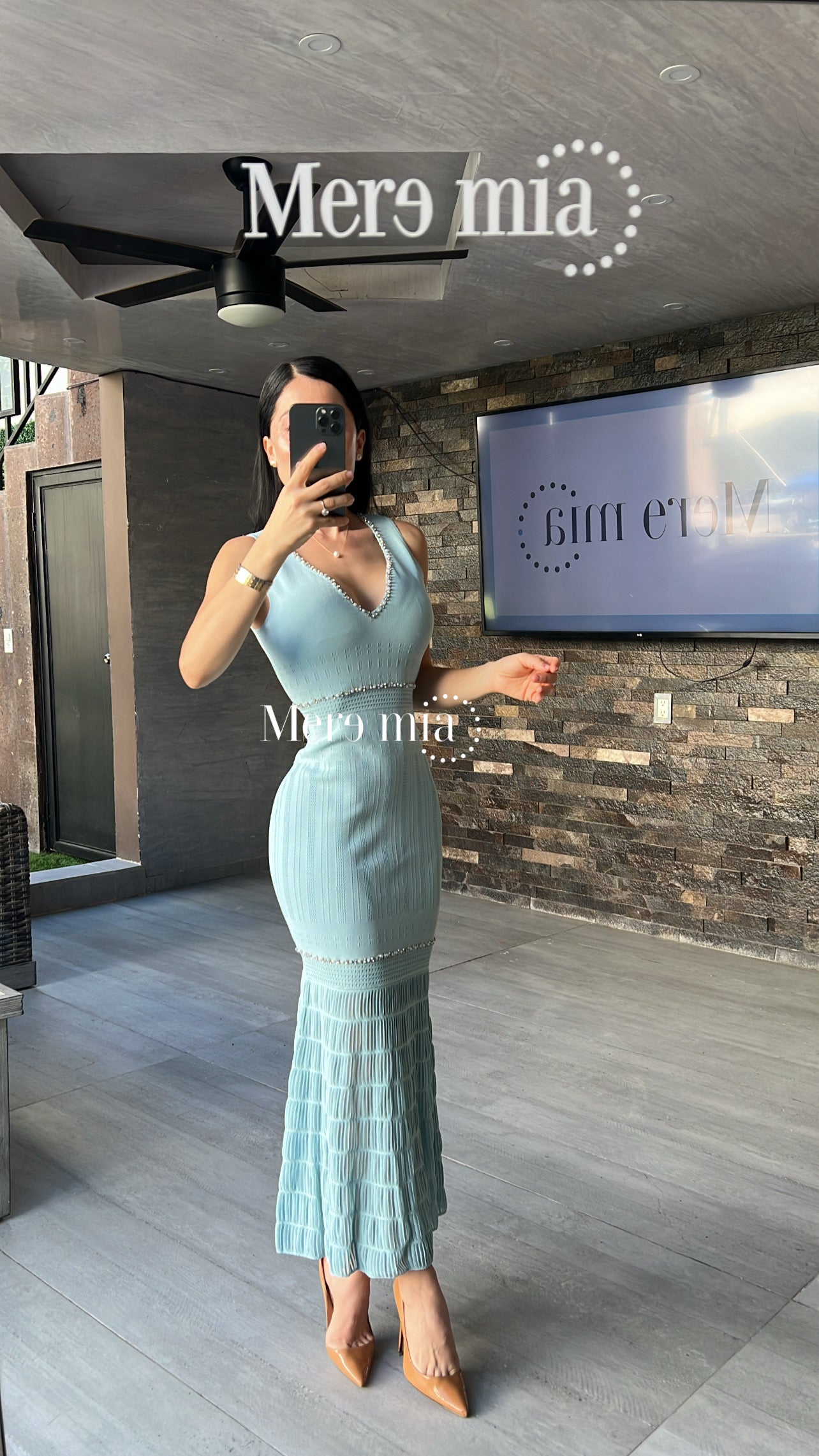 Vestido escote v