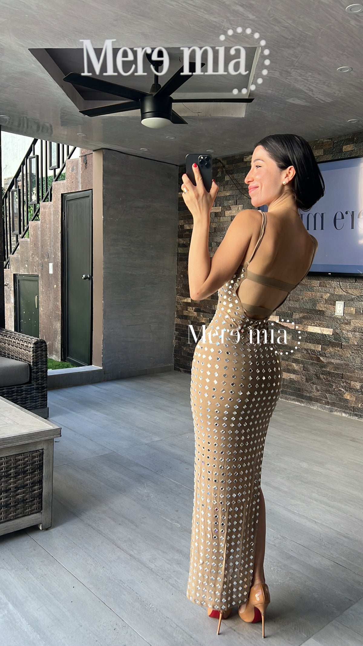 Vestido moka rombo plata