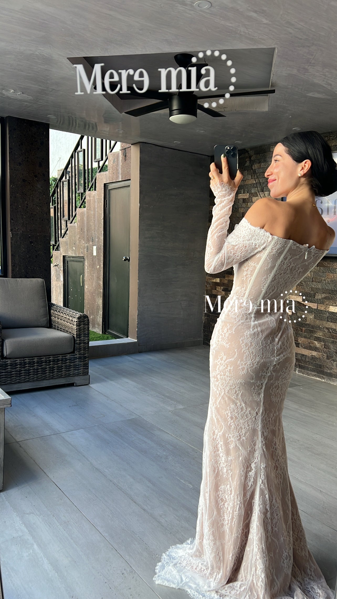 Vestido blanco encaje flores