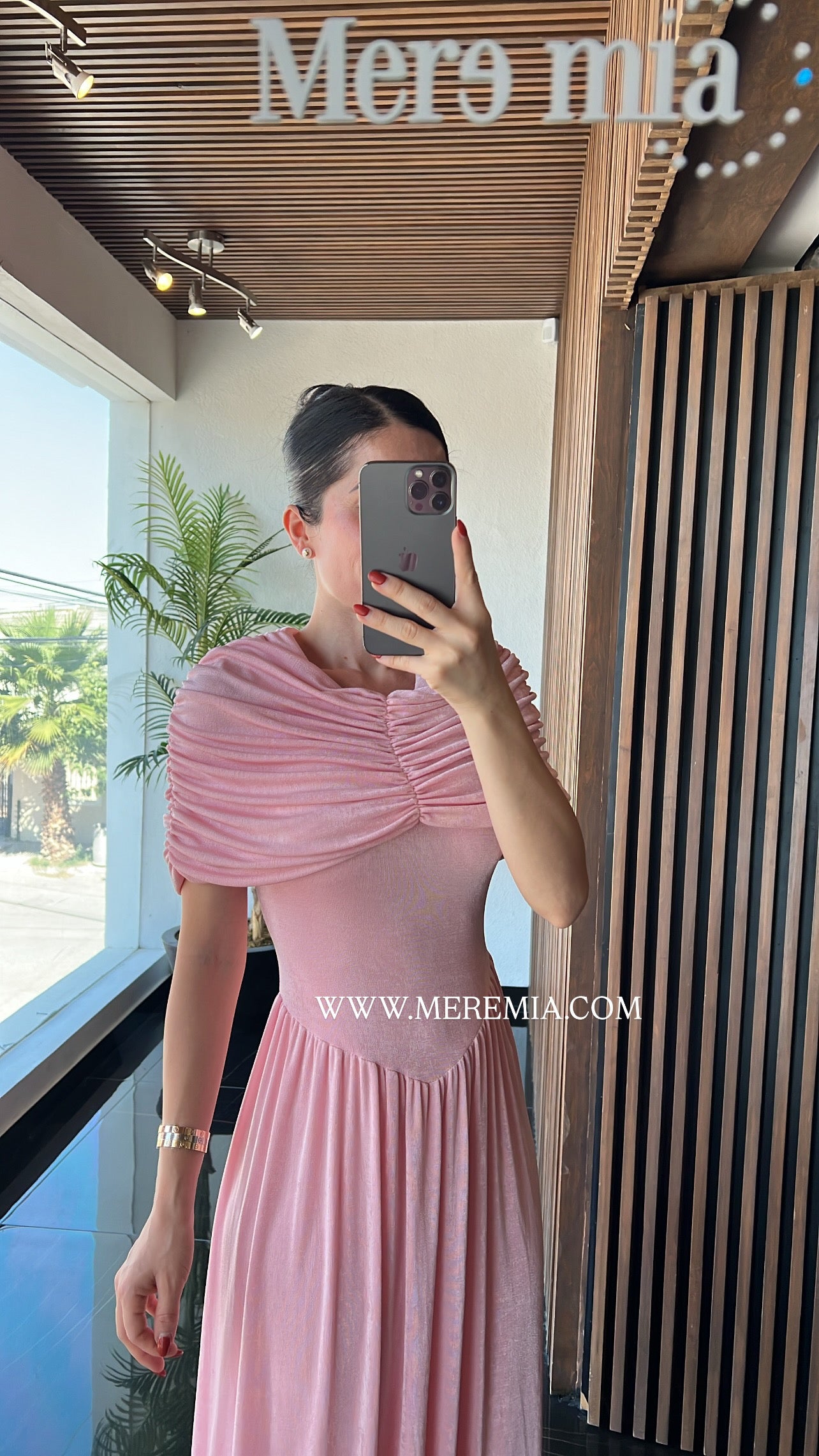 Vestido plisado ab liso