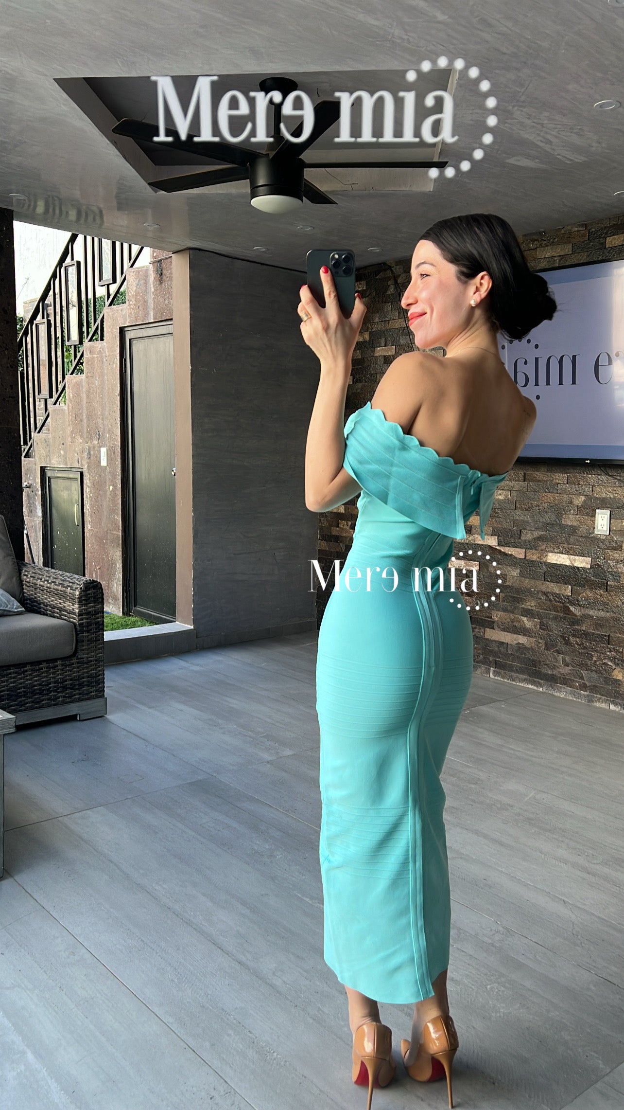 Vestido olan Ruff hombros