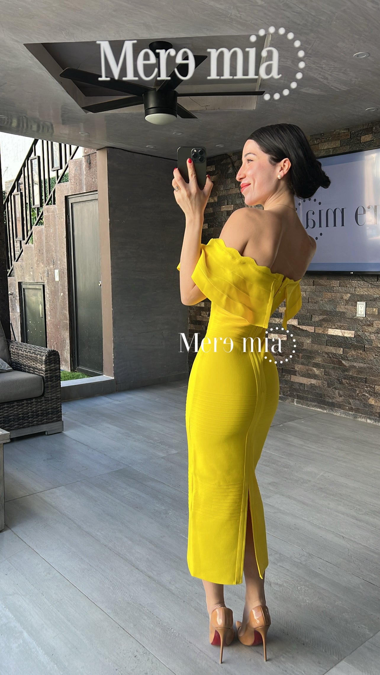 Vestido olan Ruff hombros