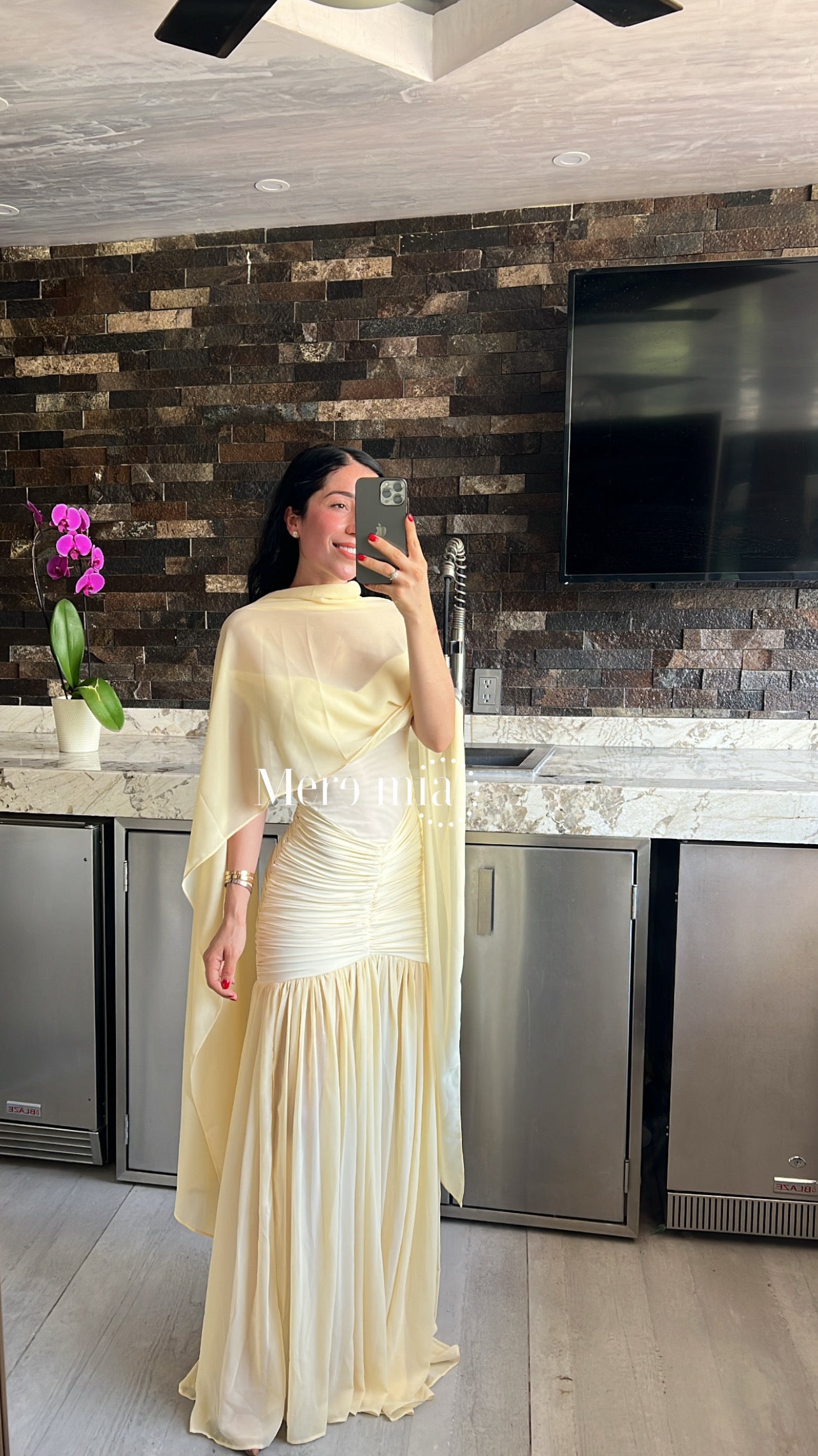 Vestido bardot plisado malla