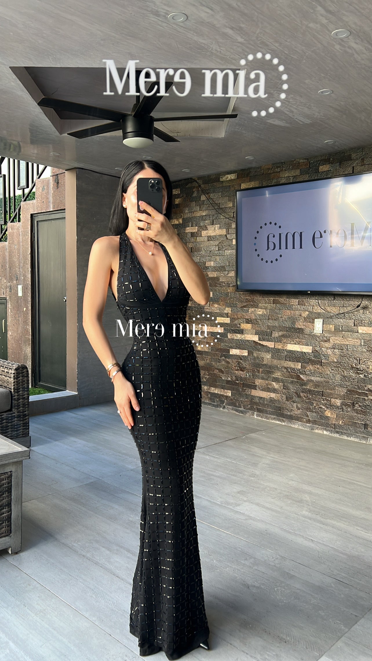 Vestido apl espalda v