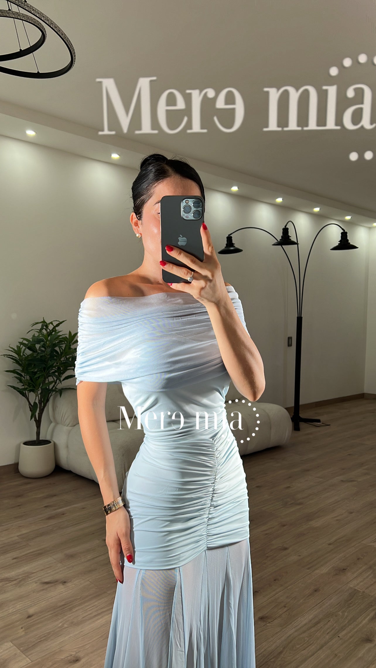 Vestido plisado hom