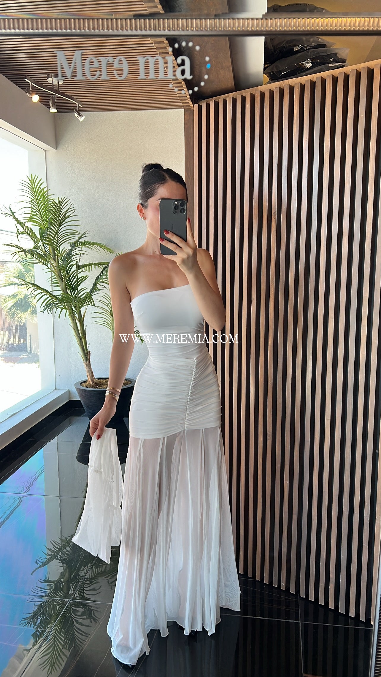 Vestido plisado hom