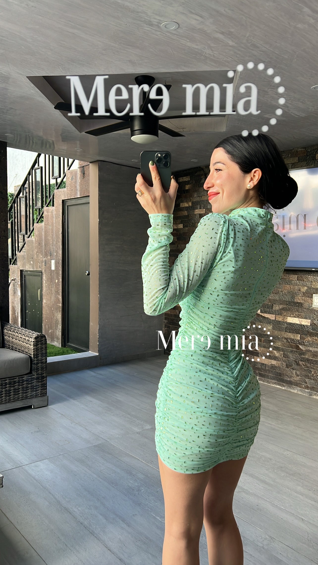 Vestido menta apl