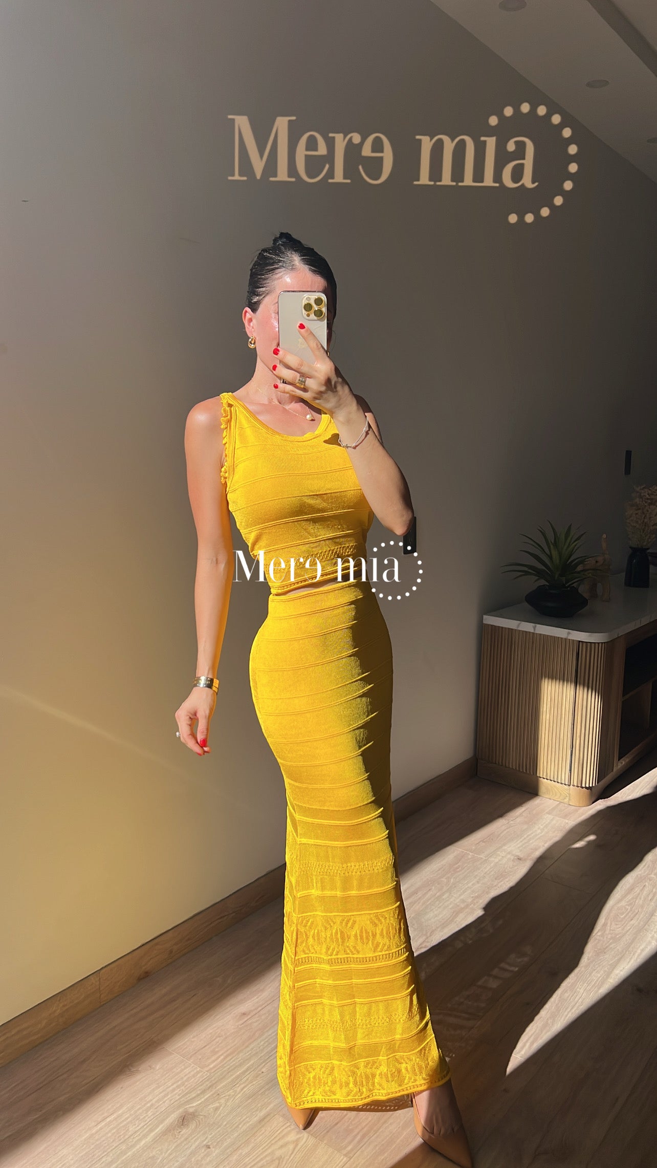 Conjunto mostaza knitted