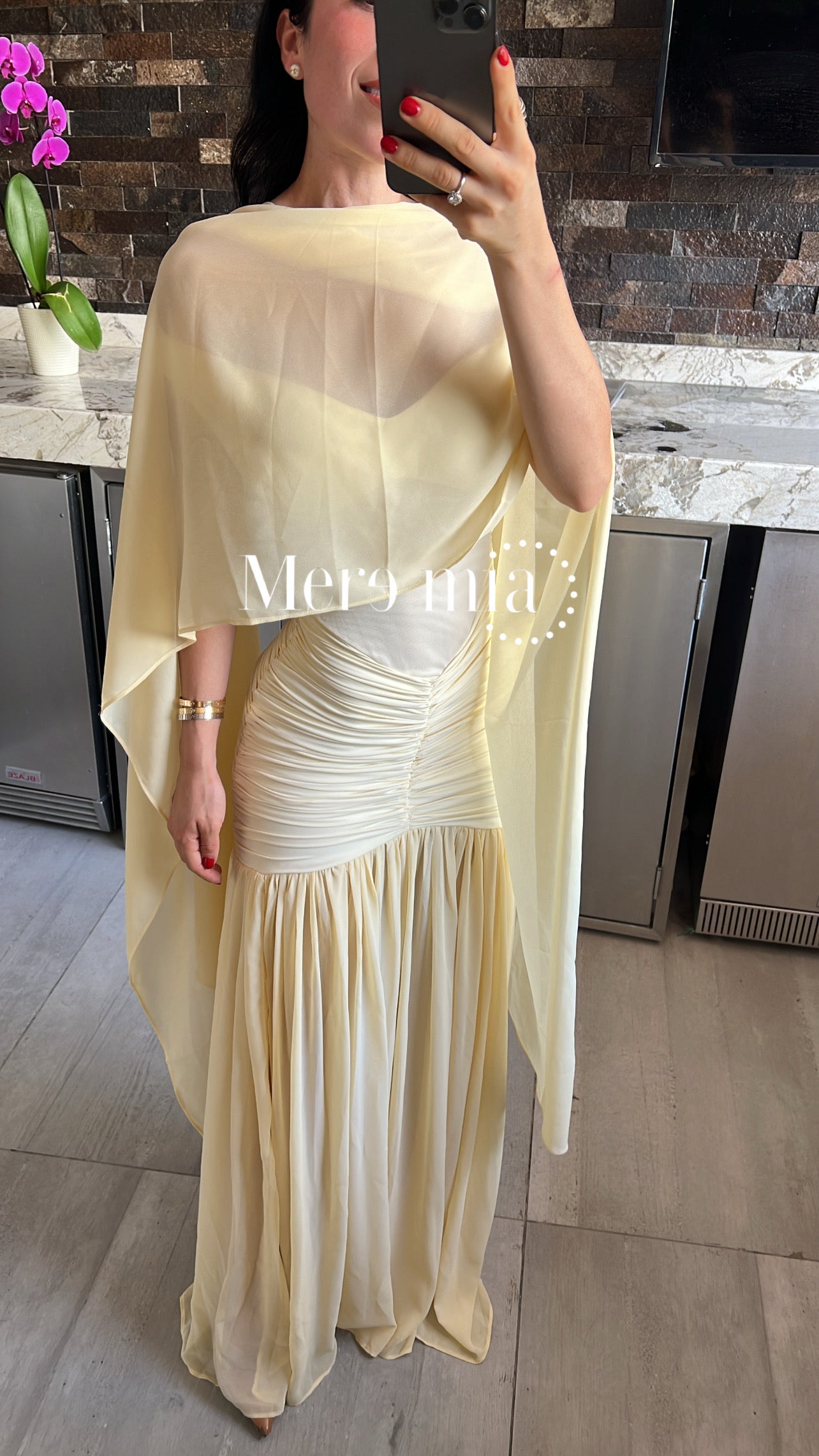 Vestido bardot plisado malla