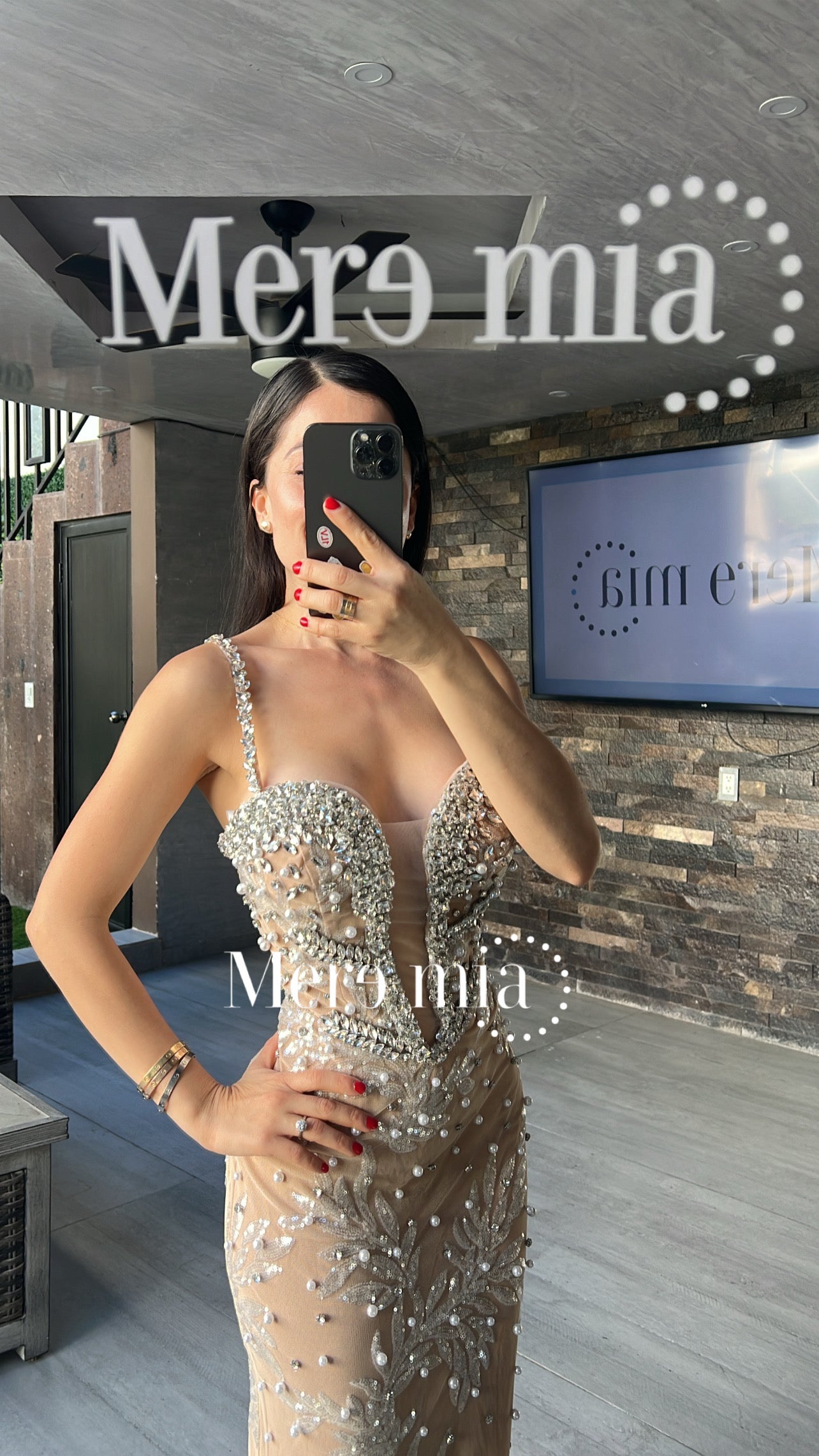 Vestido moka plata largo