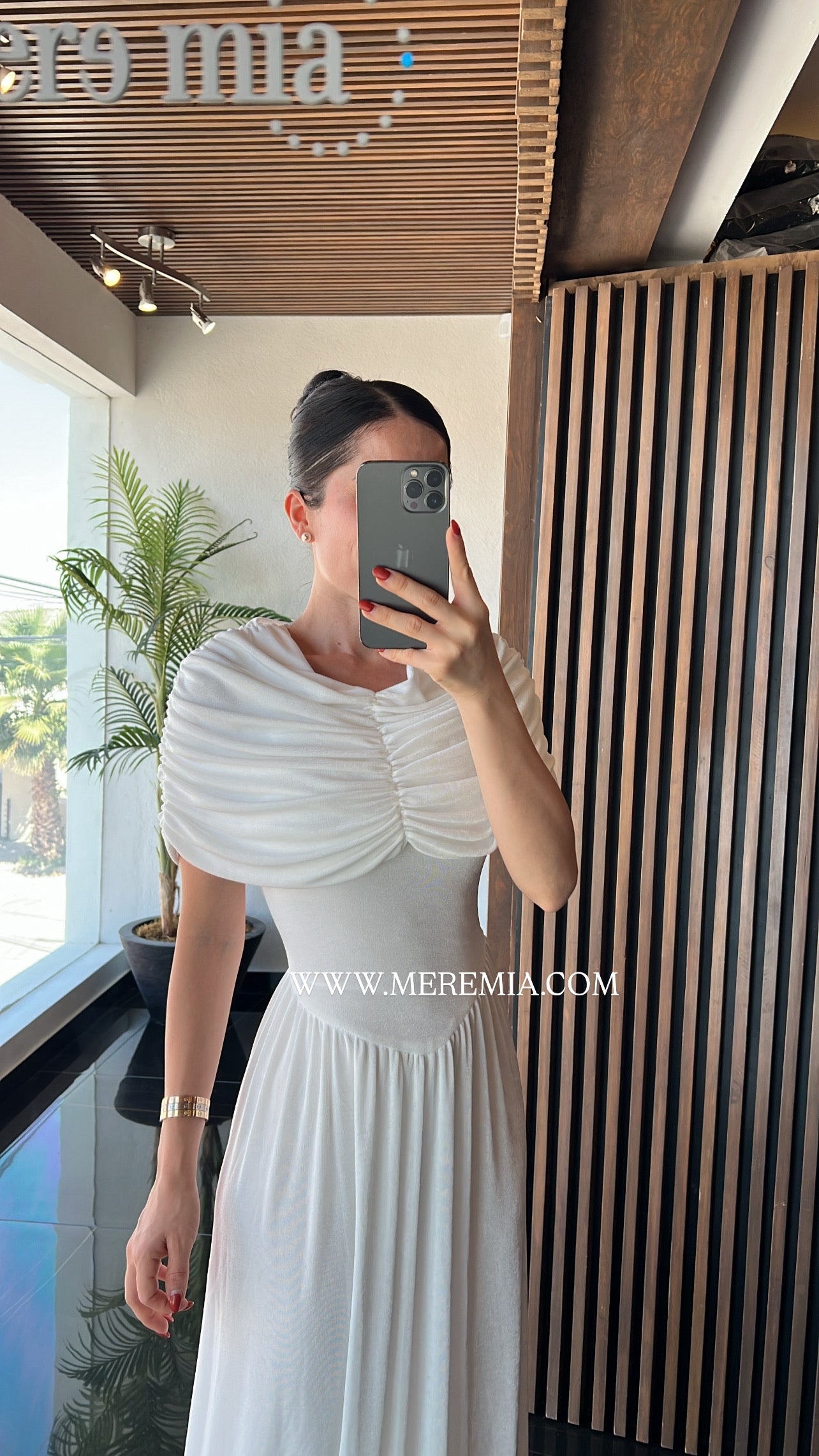 Vestido plisado ab liso