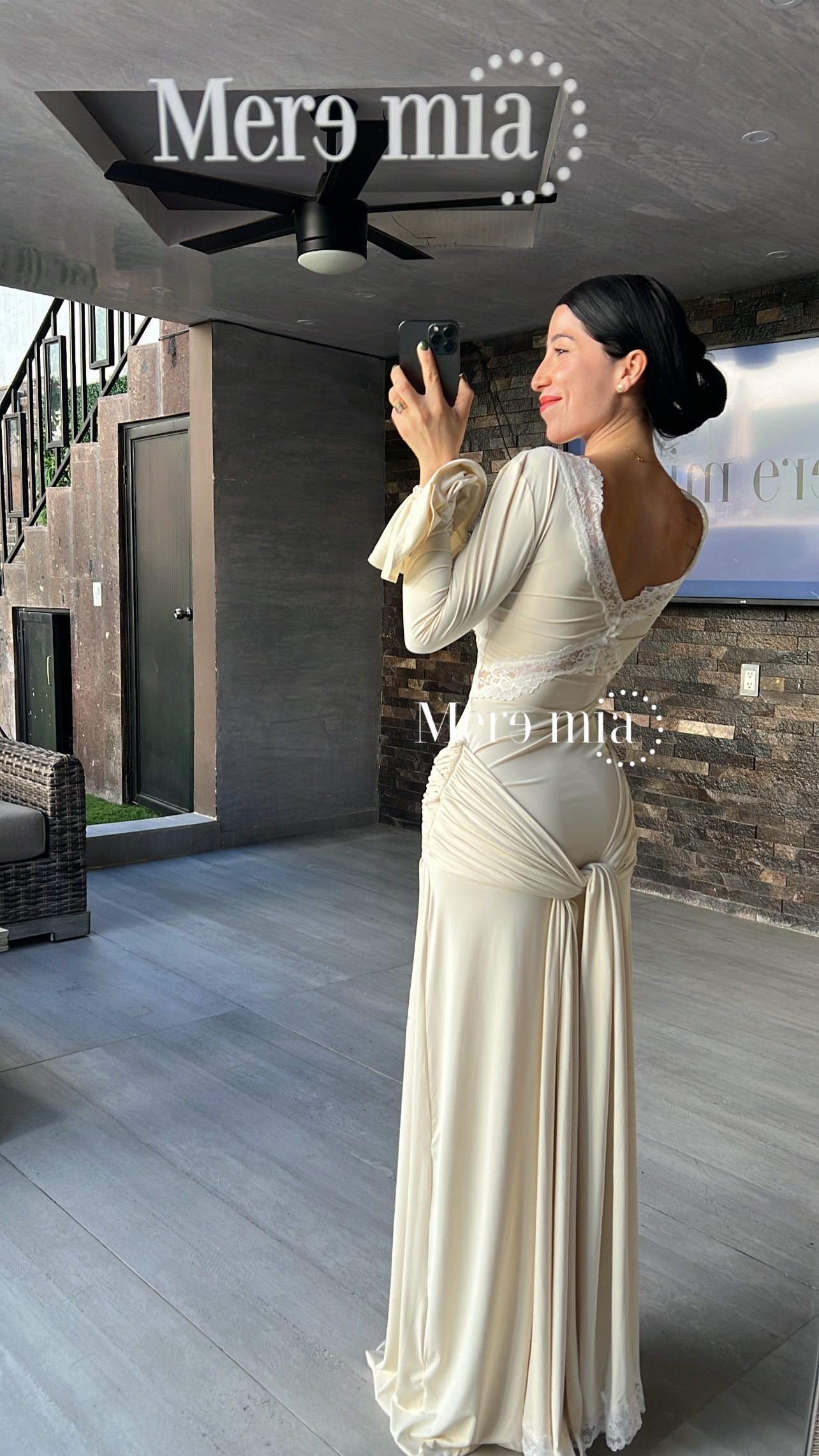 Vestido nudo encaje