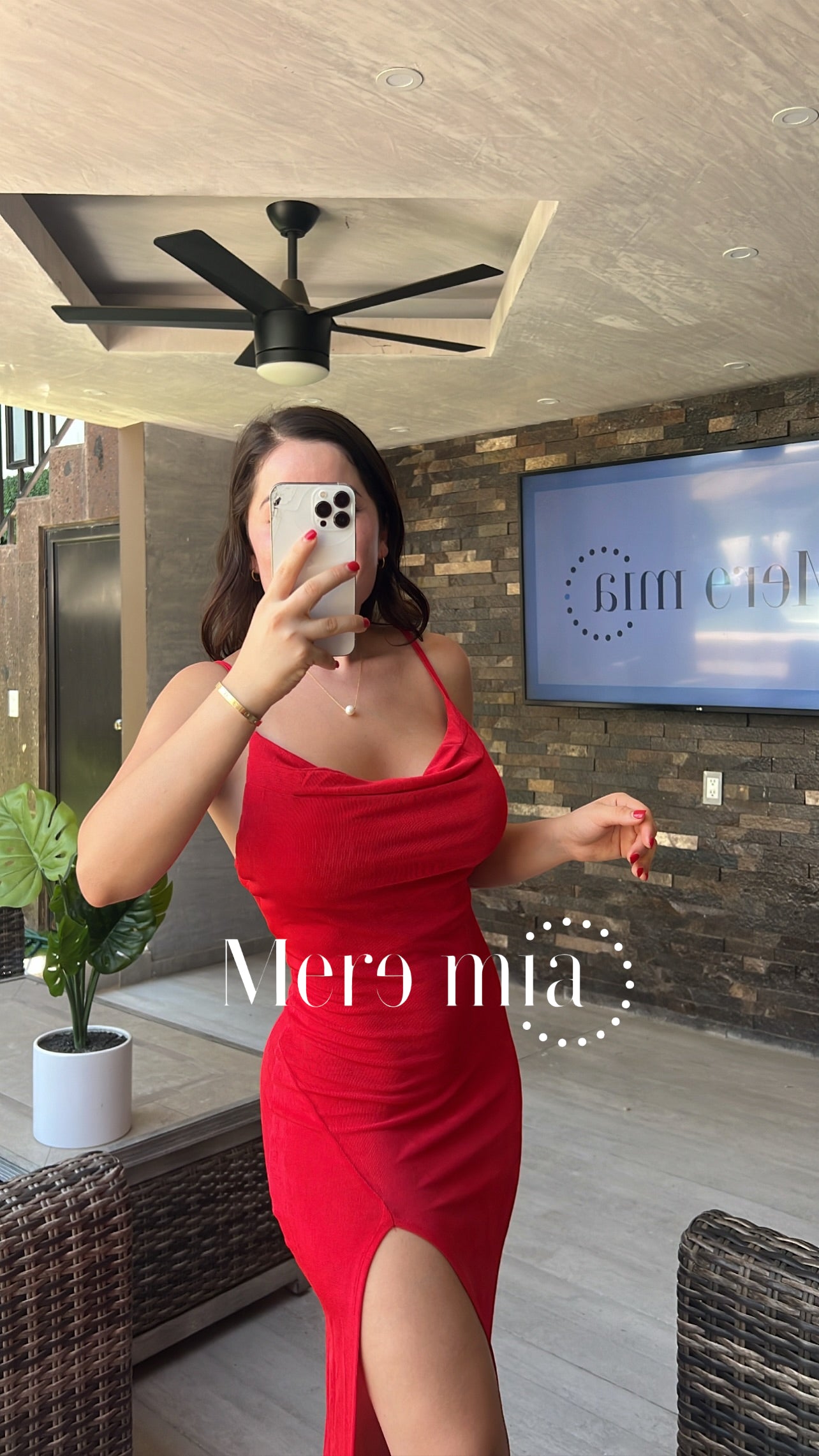 Vestido rojo midi