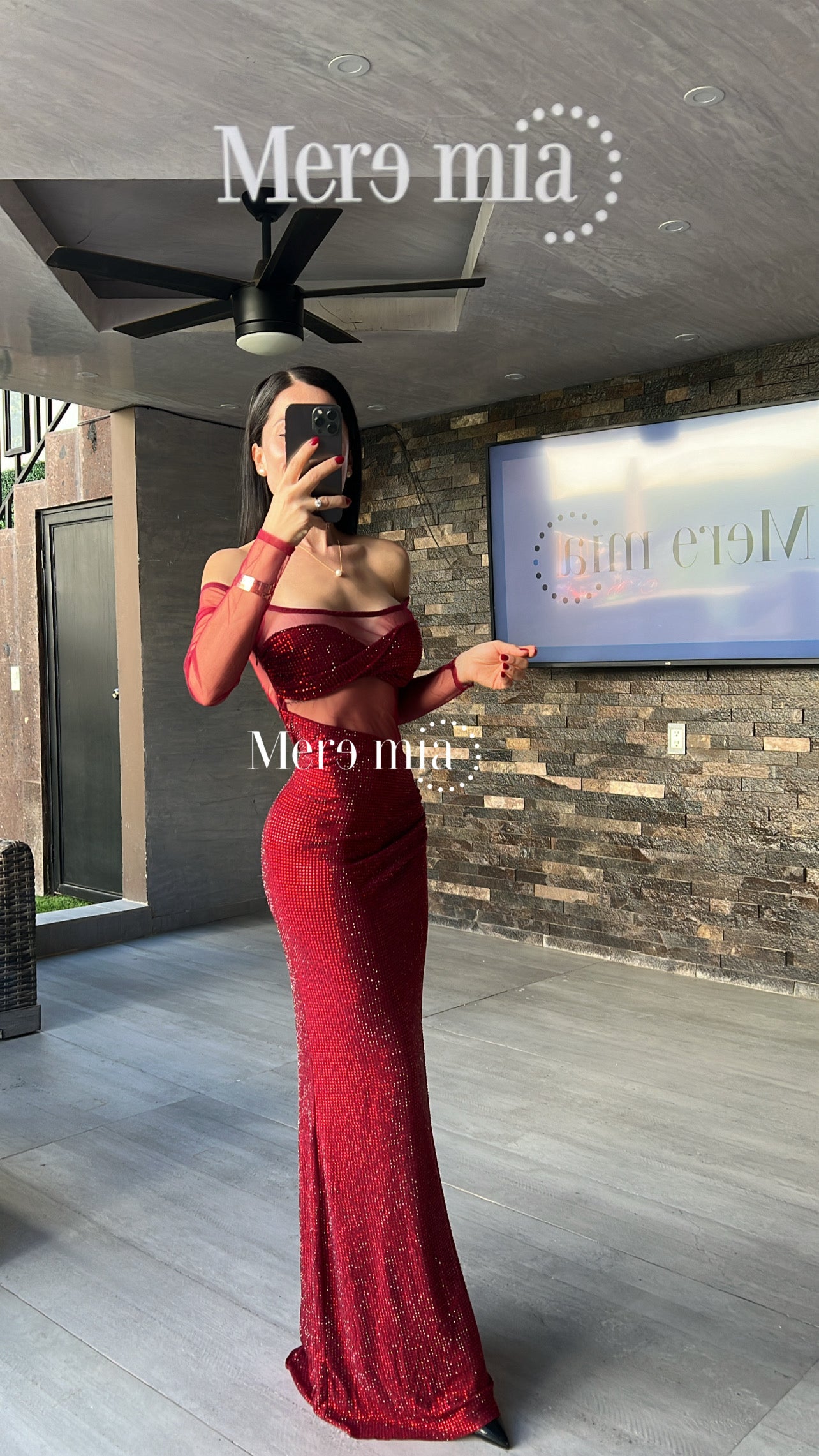 Vestido tinto puntos ml