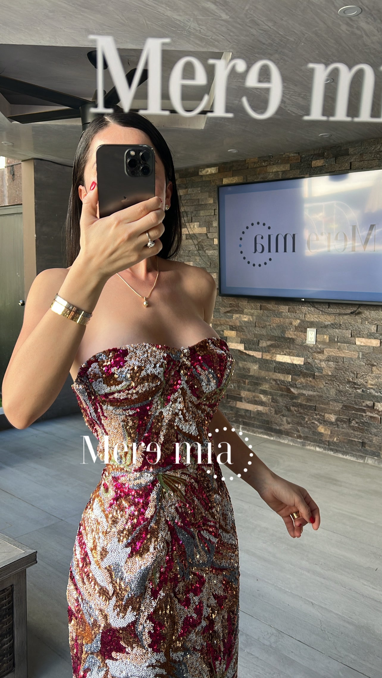 Vestido ramas lent tinto