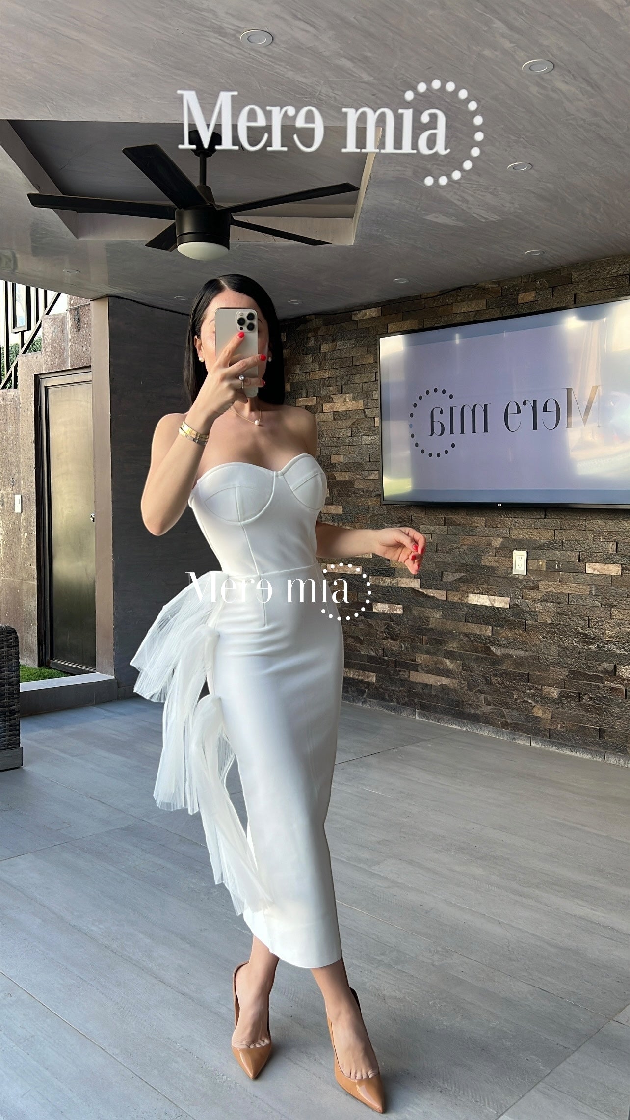 Vestido blanco strapples tul