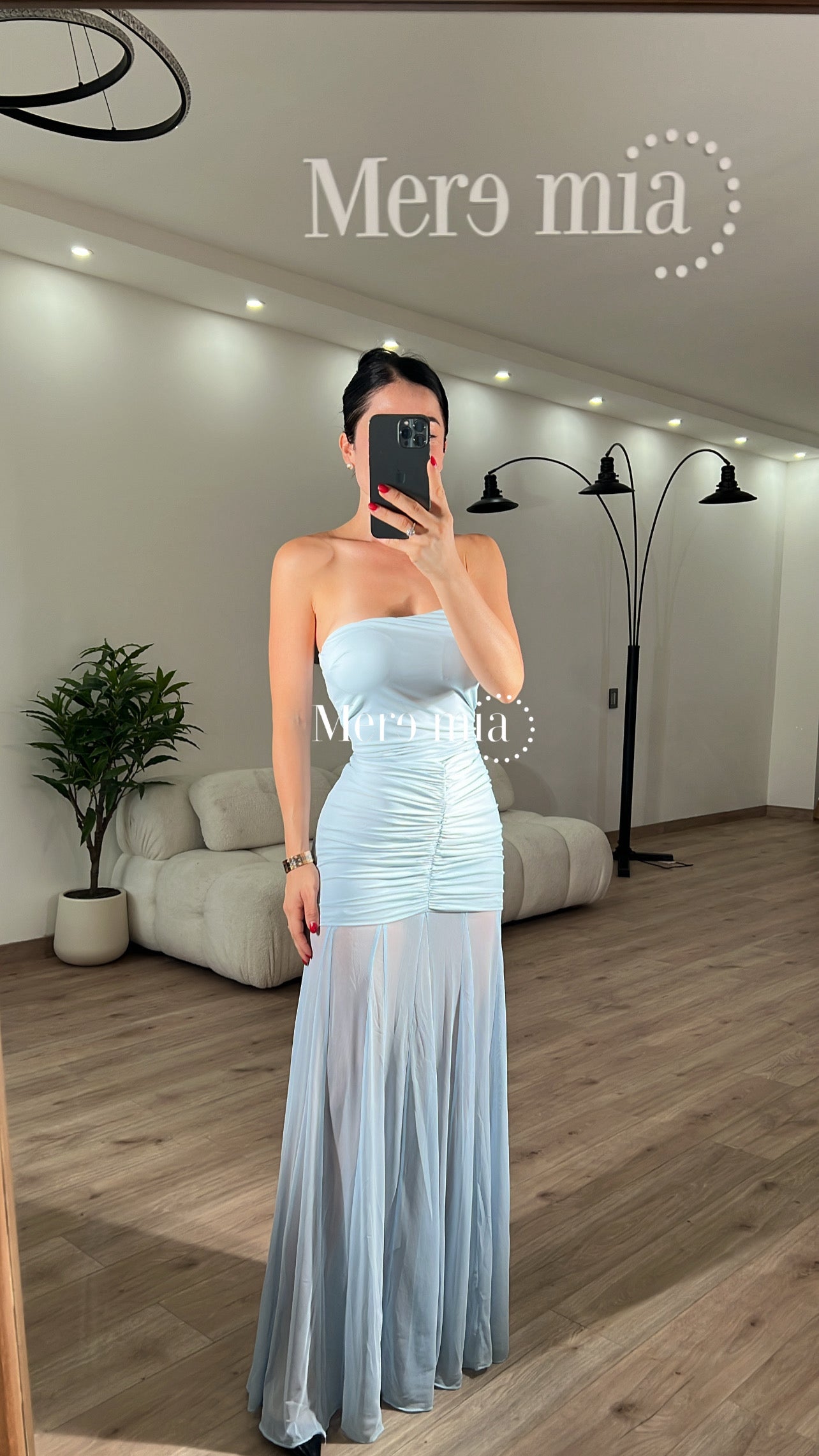 Vestido plisado hom