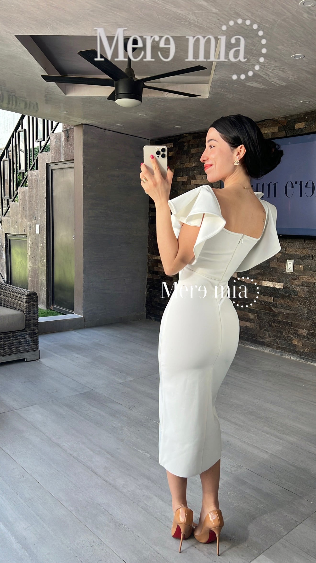 Vestido blanco mangas ol