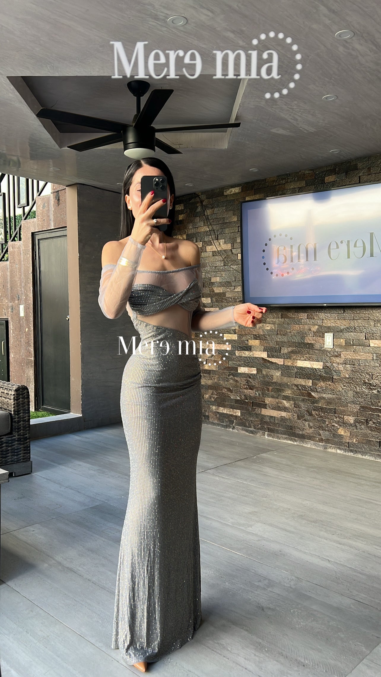 Vestido puntos malla ml