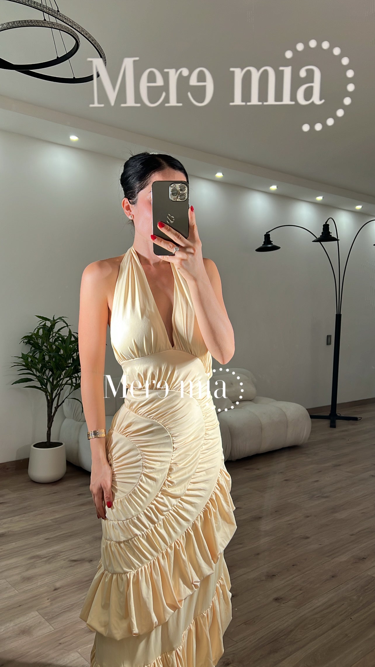 Vestido Olanes asimétrico