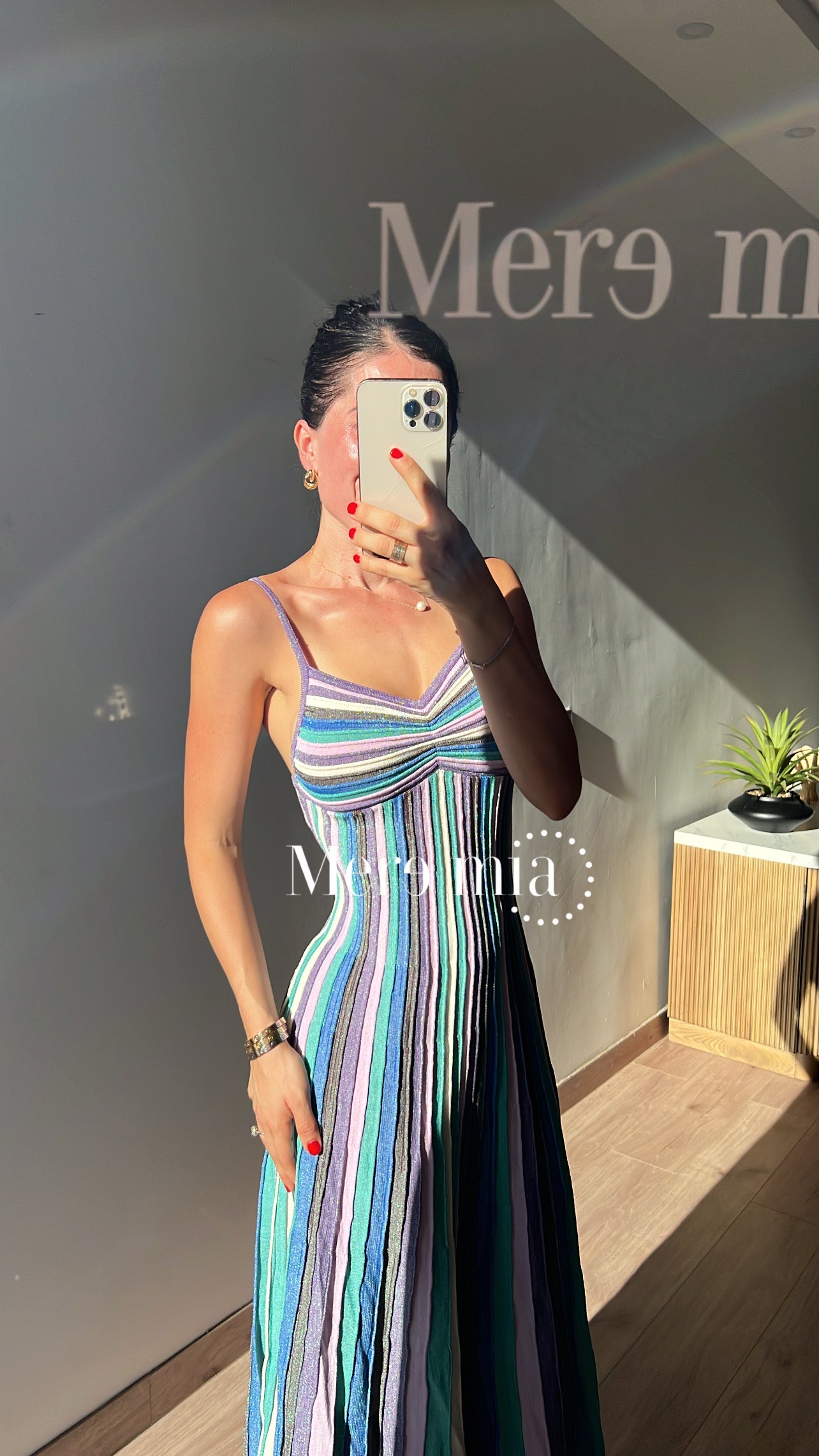 Vestido rayas azules