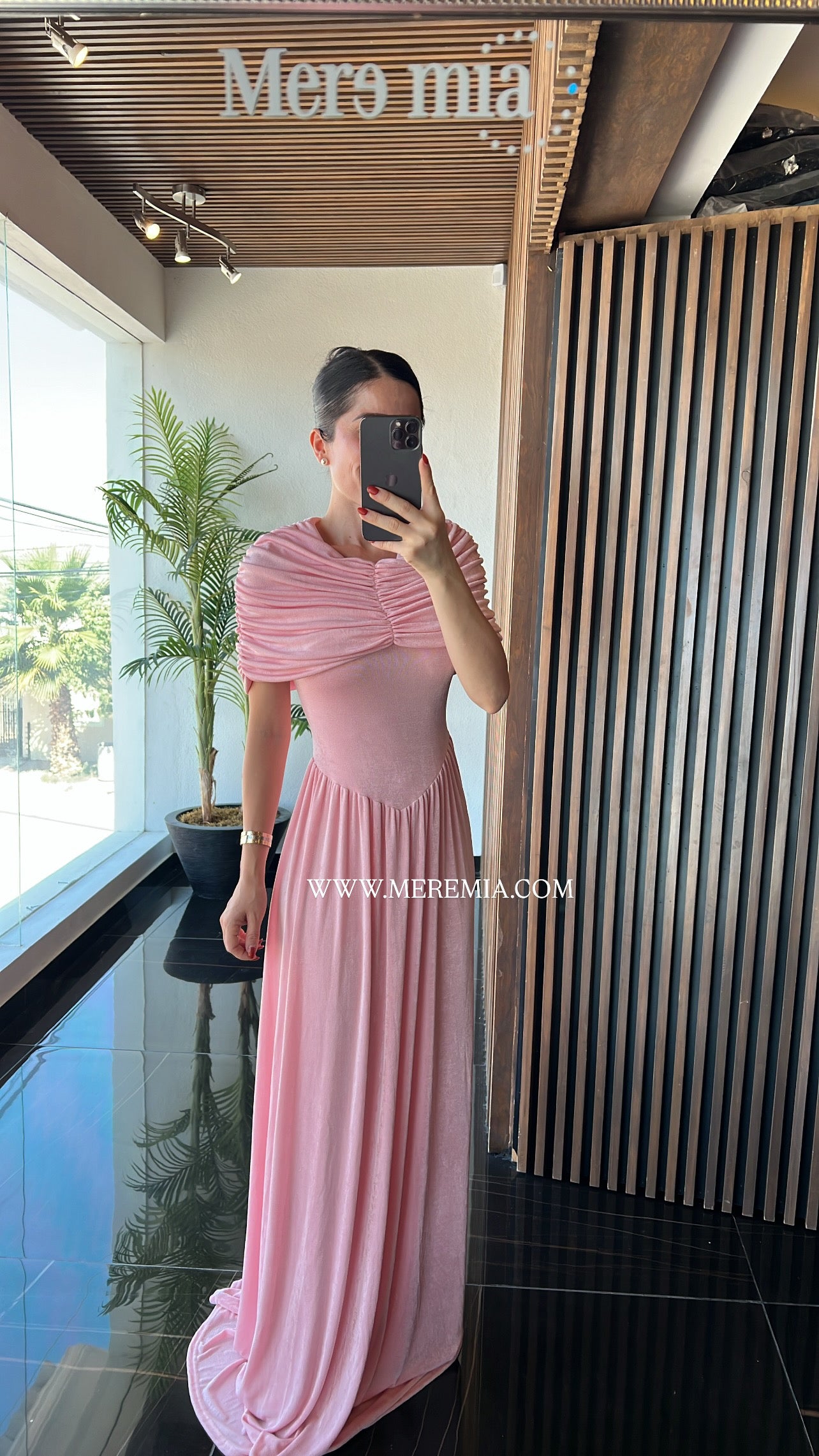 Vestido plisado ab liso