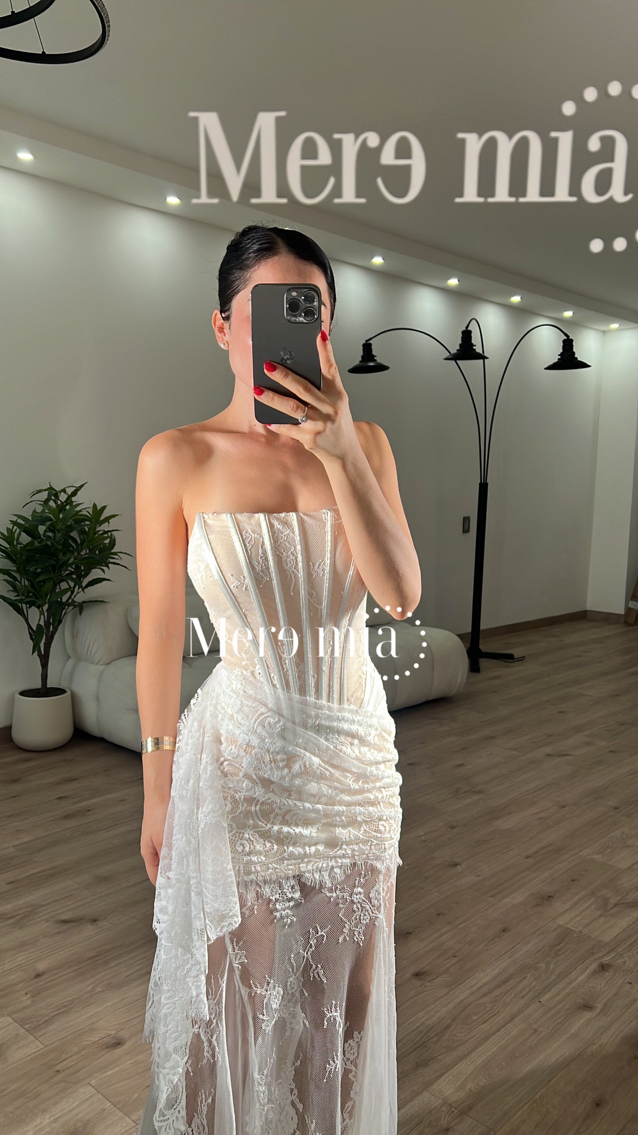 Vestido encaje largo