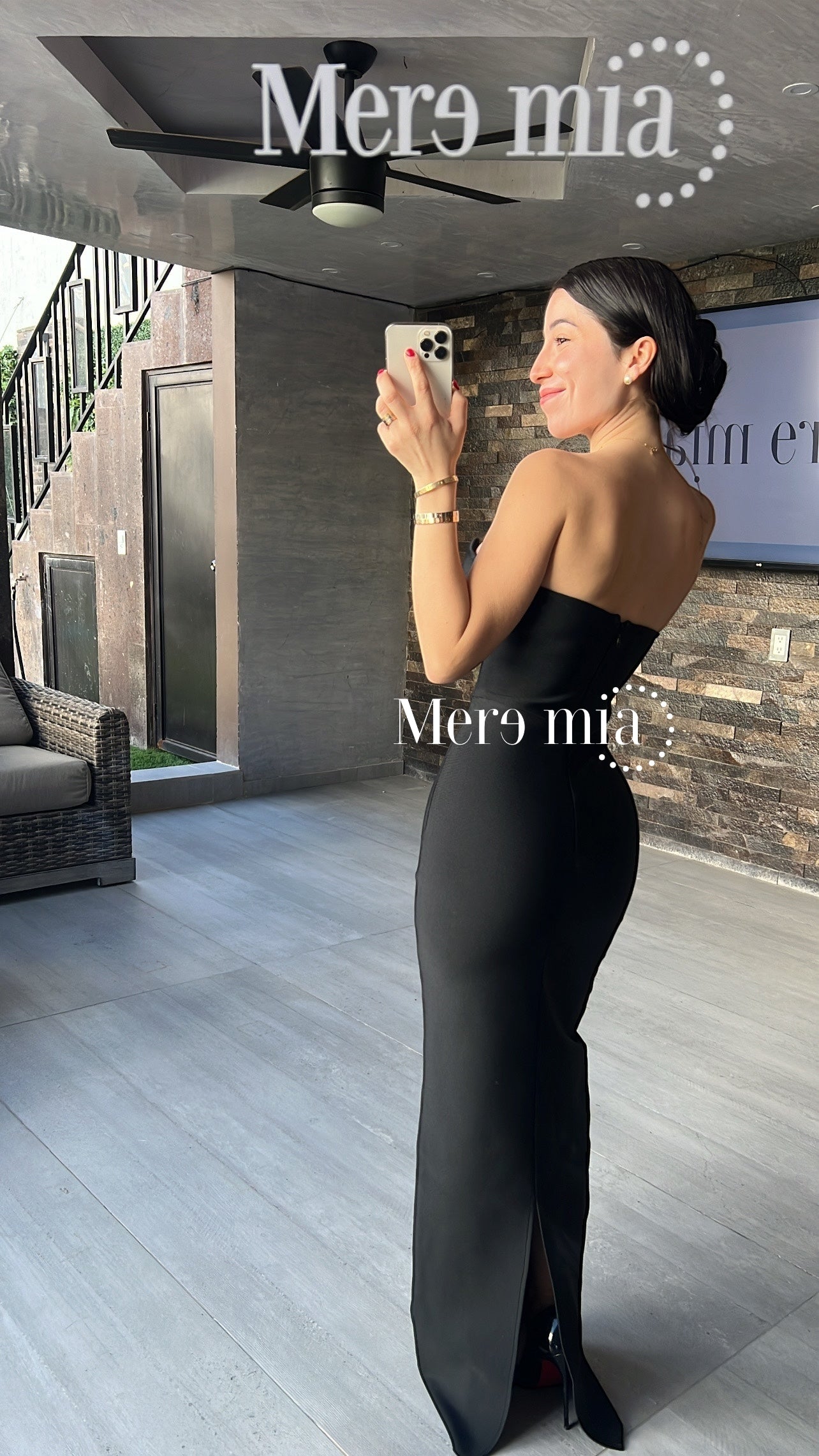 Vestido negro copas strapp